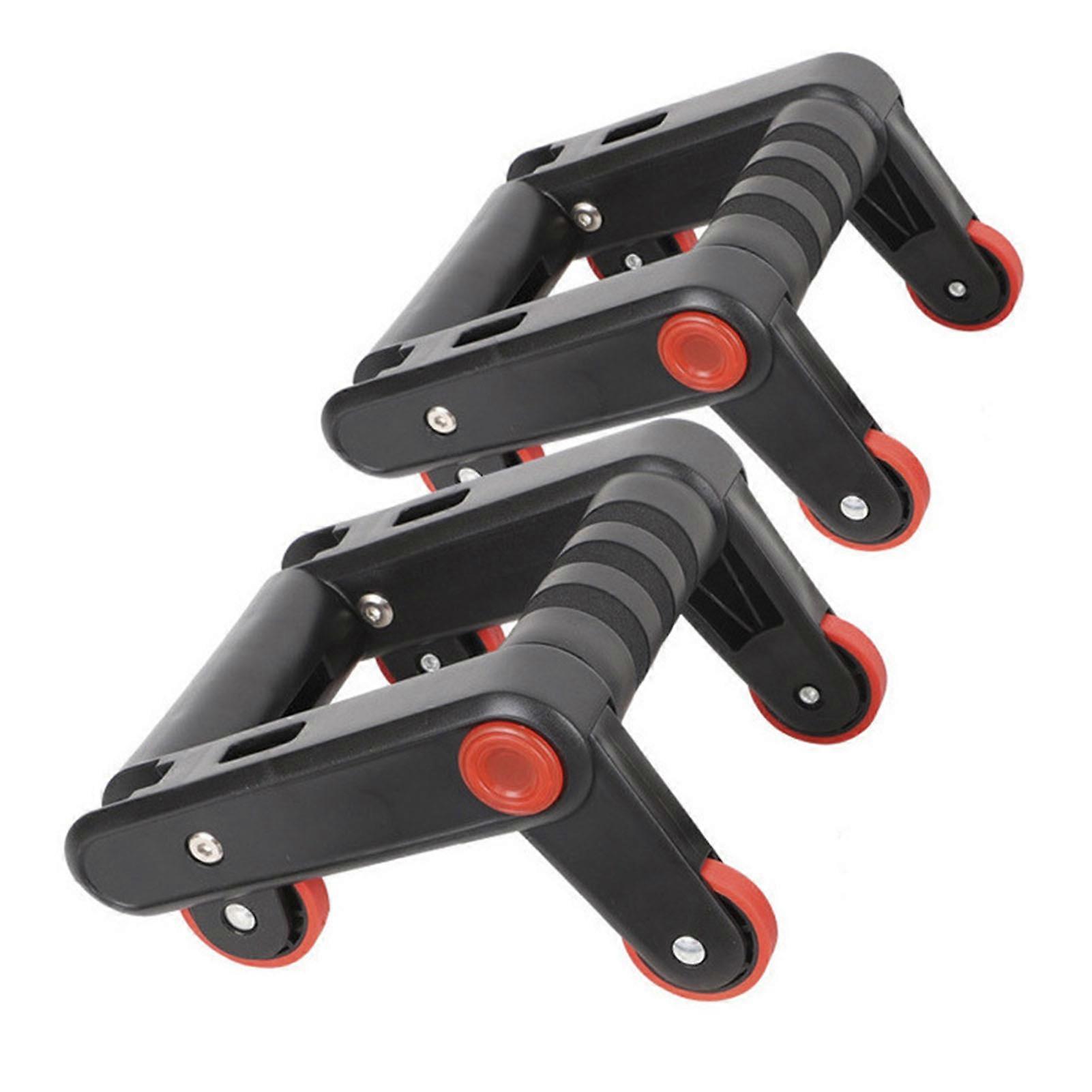 Abdominal Wheel for Abs Workout Roller Wheel Exercise Equipment for Core Strength Training Black Red