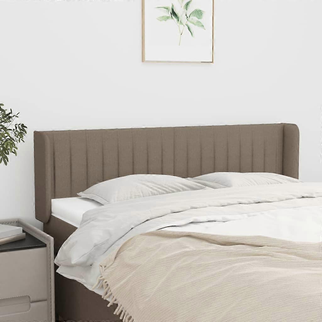 Headboard with Ears Taupe 147x16x78/88 cm Fabric