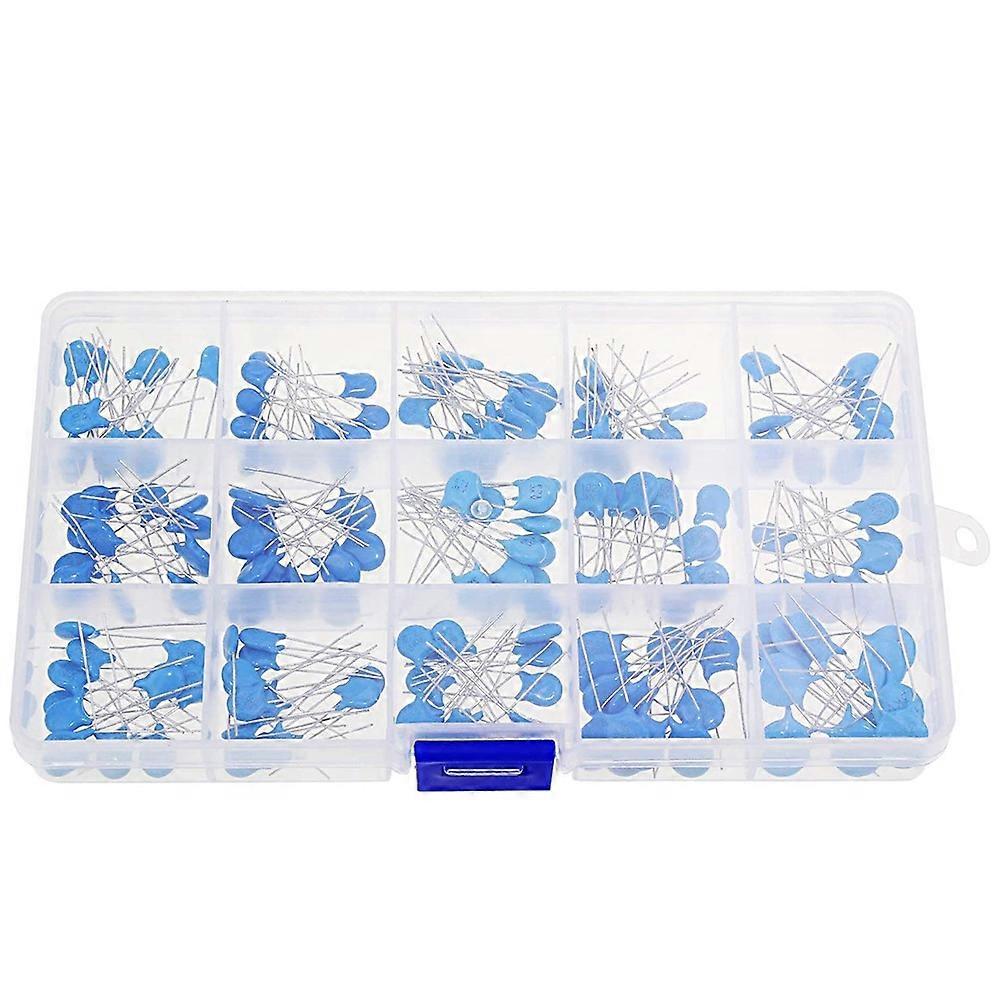 180Pcs 15 Values High Voltage Dip Ceramic Capacitor Kit 100PF-10000PF