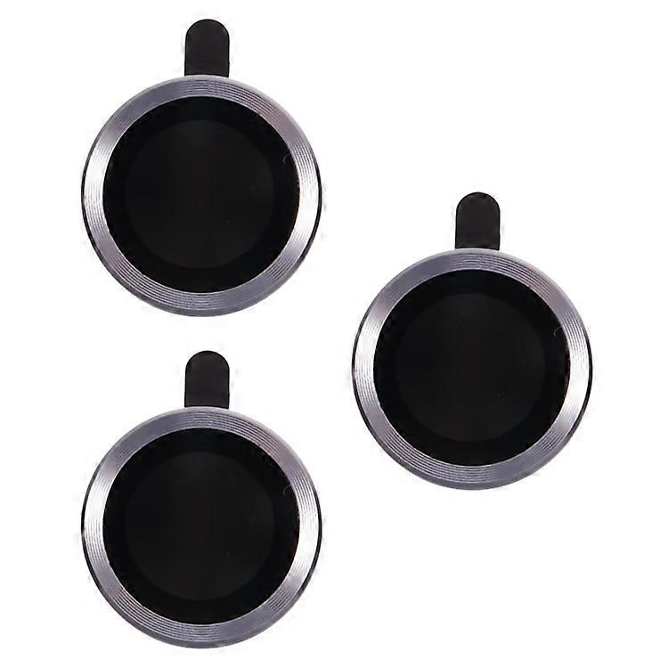 Compatible For iPhone 15 Pro / 15 Pro Max 1 Set Camera Lens Protector Metal Ring Tempered Glass Electroplating CD Vein Lens Film