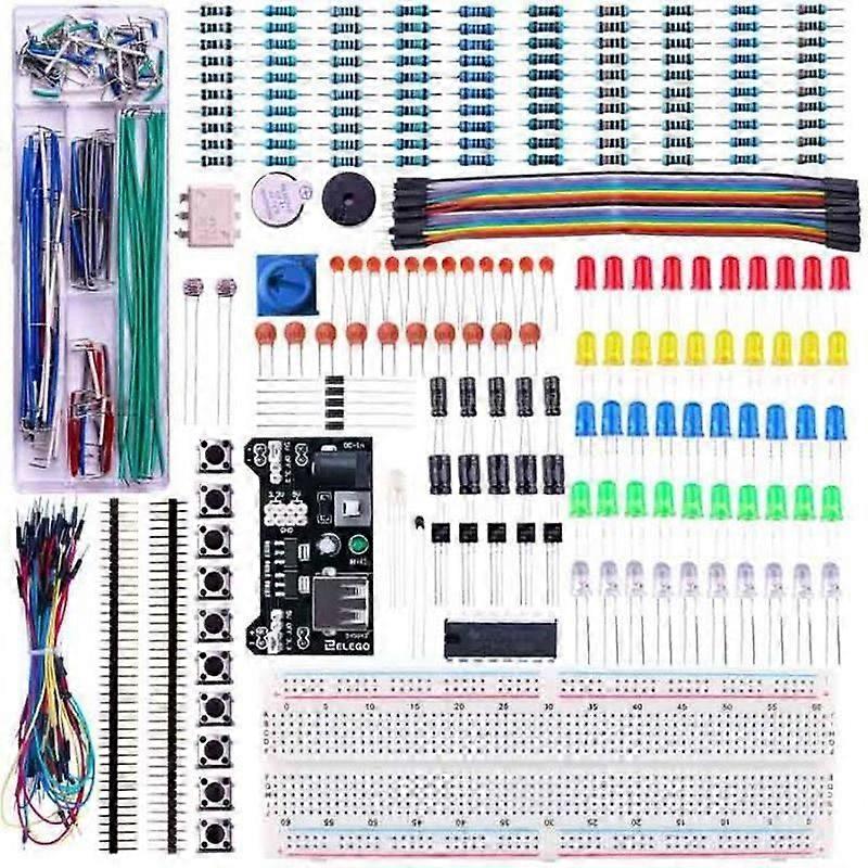Updated Electronics Kit with Power Supply Module for Arduino UNO R3 MEGA 2560 NANO Raspberry Pi and STM32