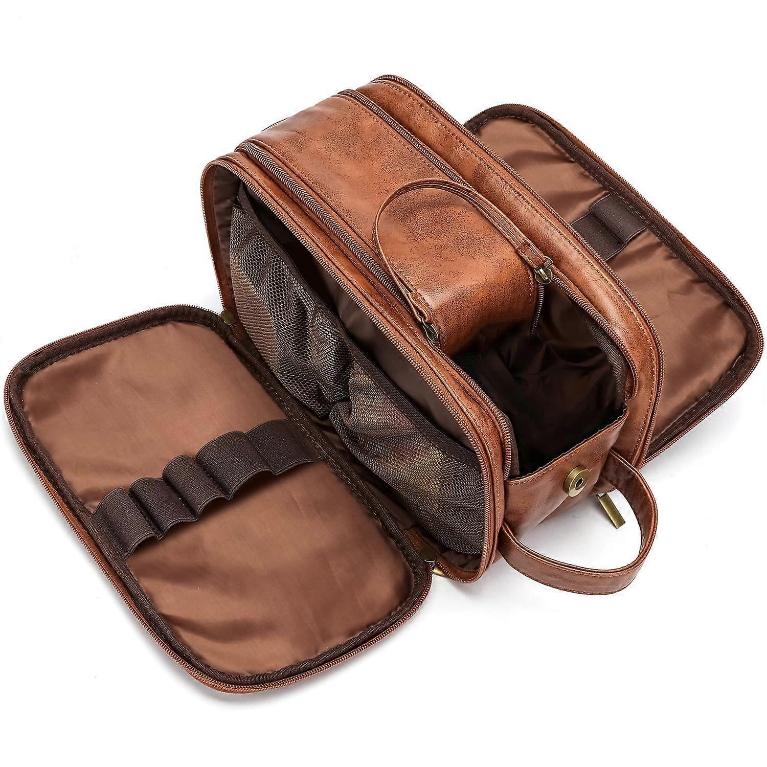Travel Toilet Bag Men for Toiletry Organizer, Waterproof, Compact Design, Hanging Hook, Black Color, Travel Size