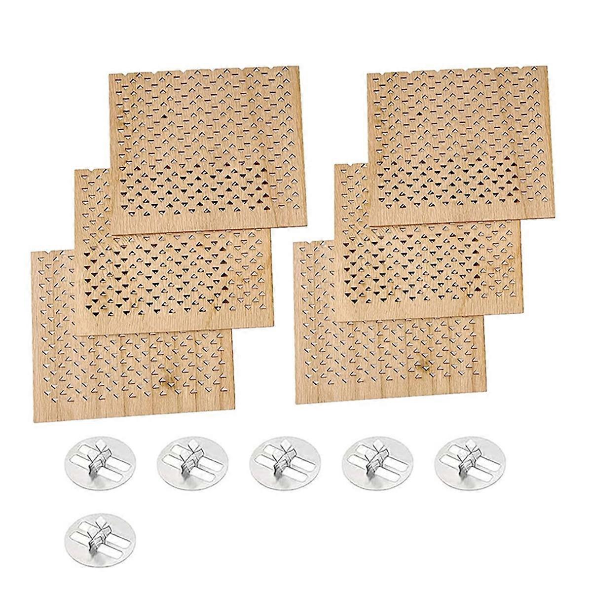6 Pcs 2.75x2.36 Polegadas Pavios de Vela de Madeira para Vela DIY