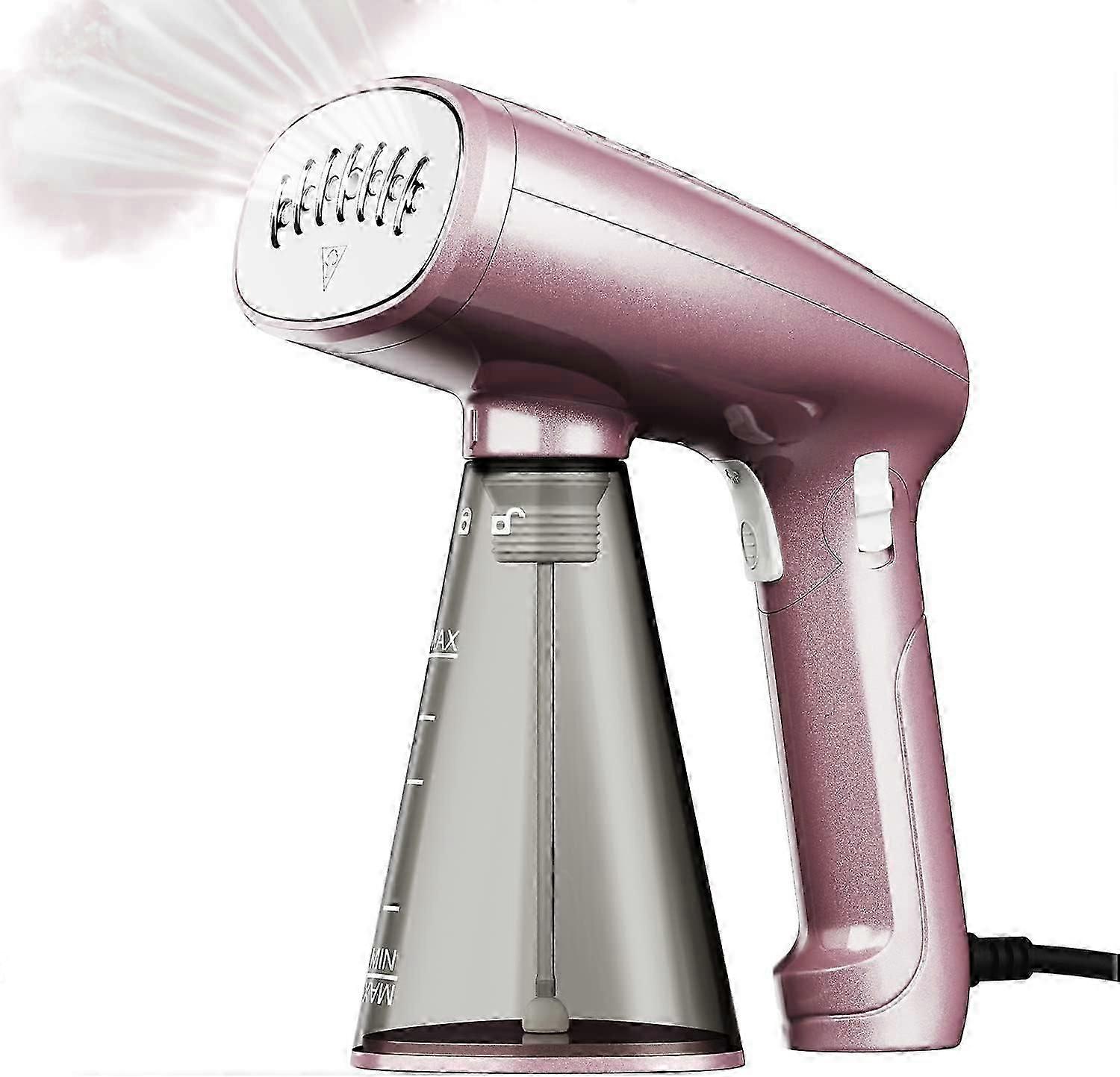 pinkSteamer Iron for Clothes Fast Heat Up Foldable Steamer Hand Steamers for Clothing for Travel Iron, 320ML Large Detachable Water Tank for Home and