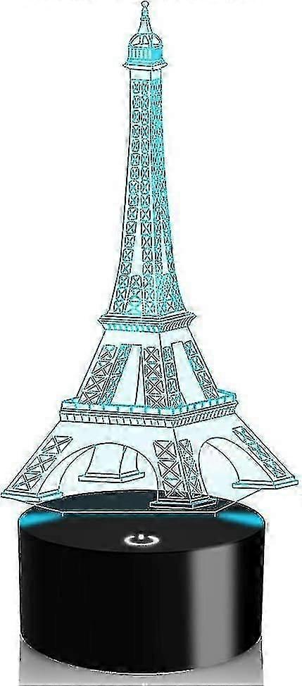 3d Illusion Lamp Tower Led Touch 7 Colors Changing Table Lamp Bedroom Bedside Decor Lighting
