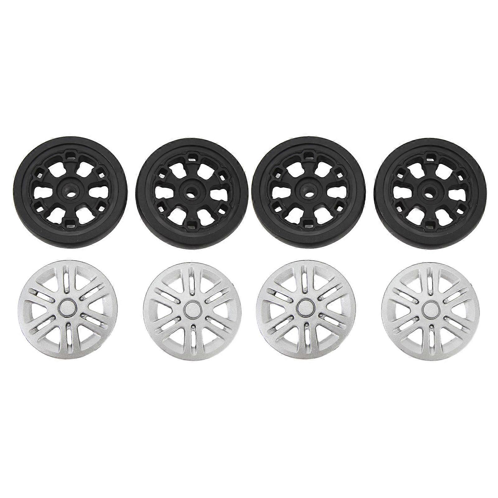 4 Pcs Suitcase Replacement Wheels Silent Rolling Universal Luggage Wheels for Trolley Suitcase