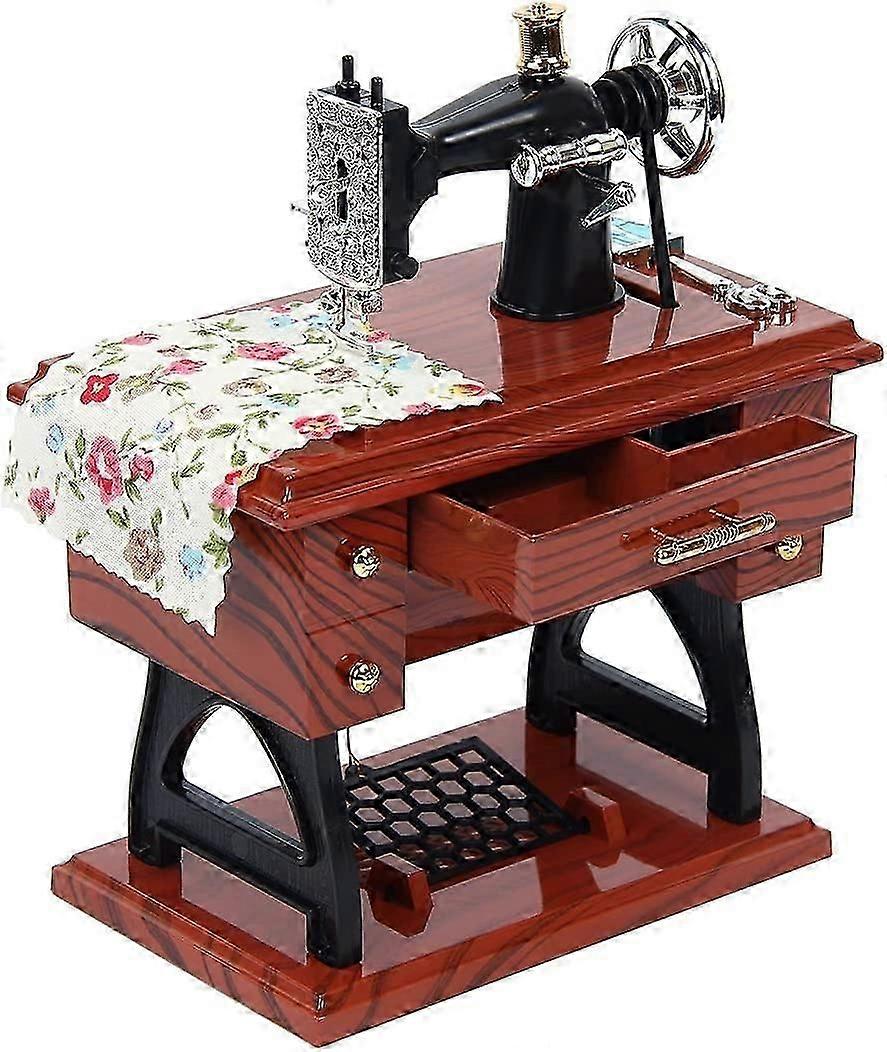 Mini Vintage Music Box Simulation Sewing Machine Birth Gift Children
