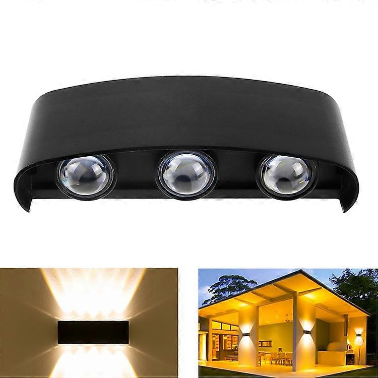 6 LEDs Garden Aluminum Double Head Wall Light