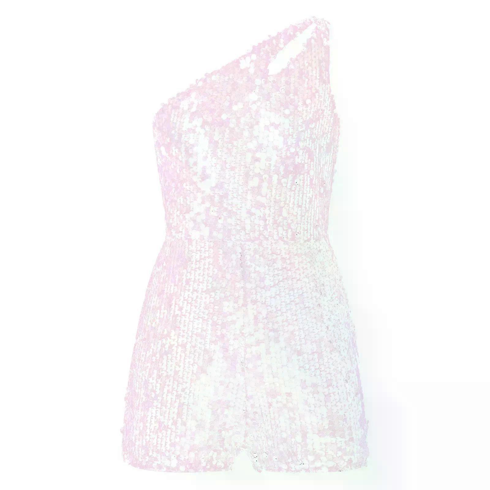 Kids Girls Shiny Sequin Rompers Sleeveless Short Jumpsuit for Birthday Wedding Party Prom Jazz Cha-Cha Dance Sage Performance