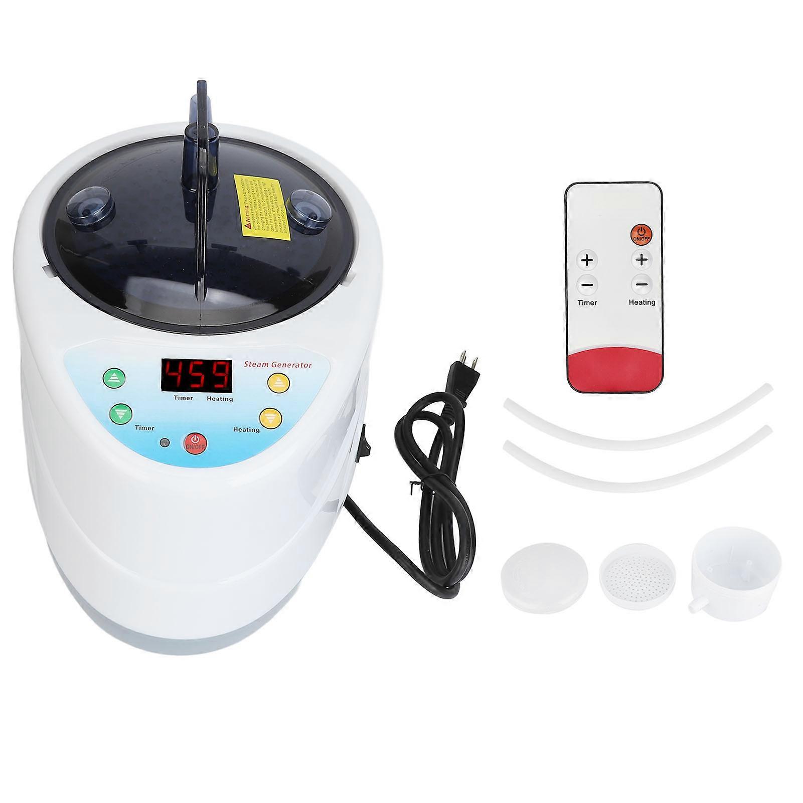 4L Pot with Remote Control Portable Stainless Steel 9 Temp Setting Powerful Sauna Steam Generator