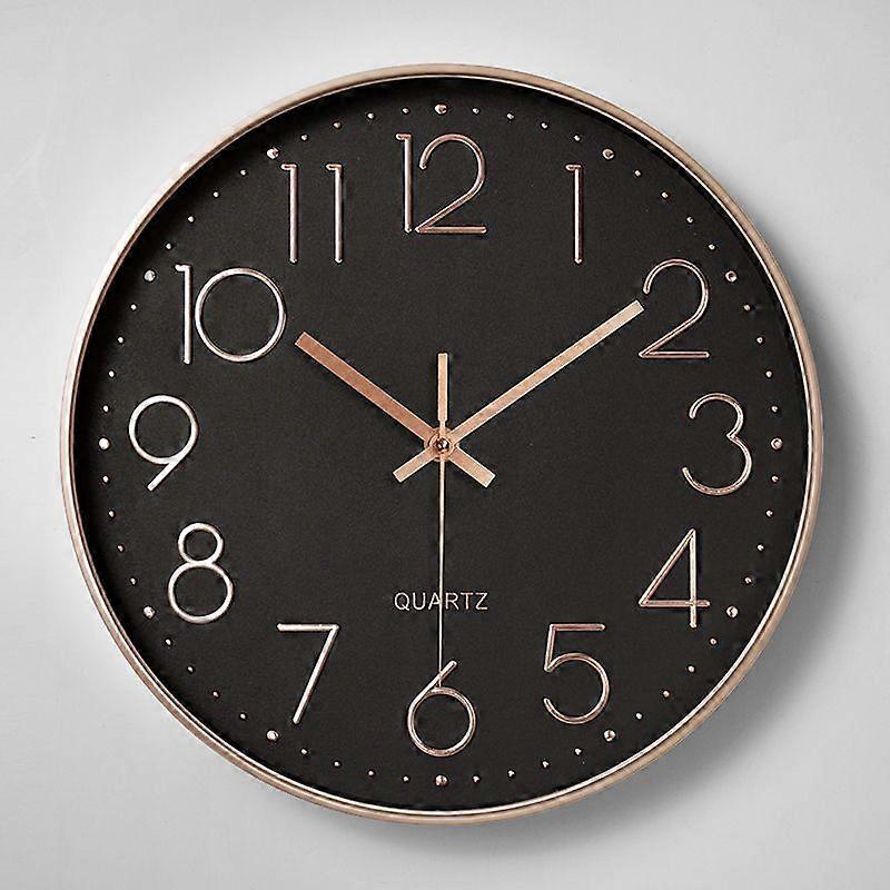 Wall Clock Silent Non Ticking Quality Quartz, Round Easy To Read