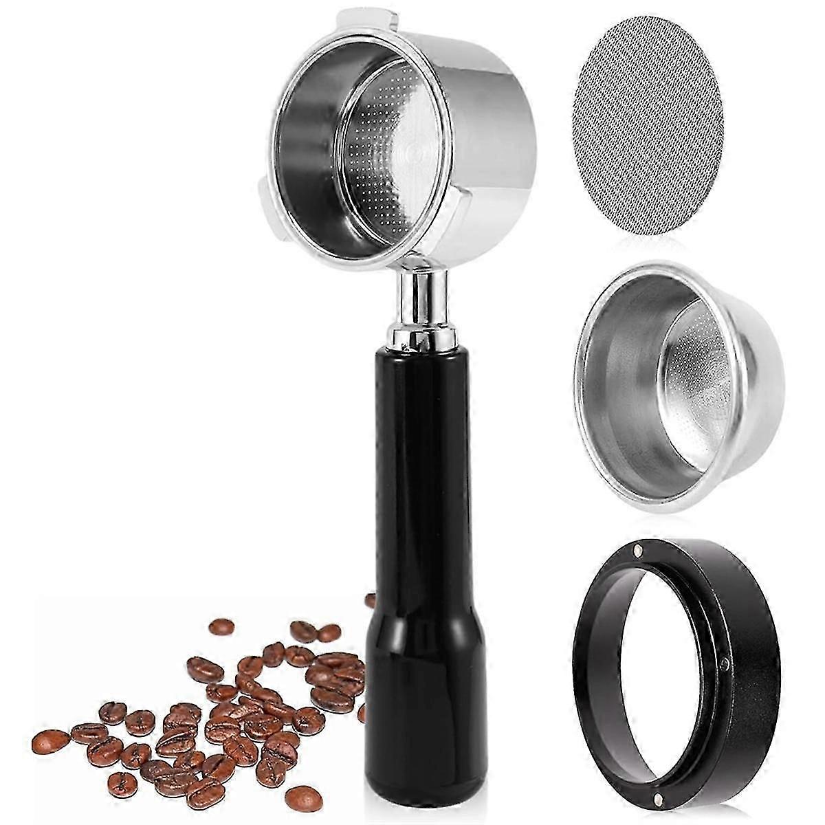 54mm Bottomless Portafilter  Complete Set with Dosing Funnel, Puck Screen, Basket for 54mm Espresso Machines