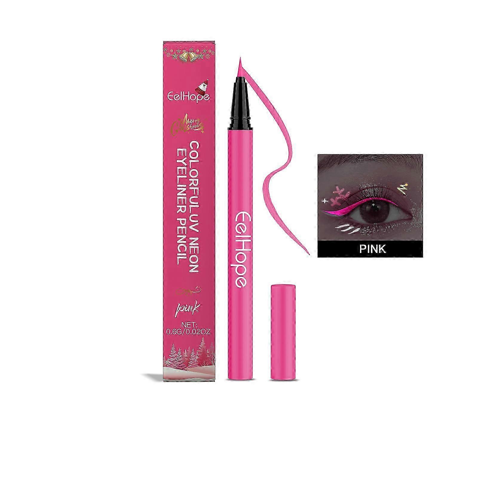 8-Color Neon UV Liquid Eyeliner Pink  Quick-Dry