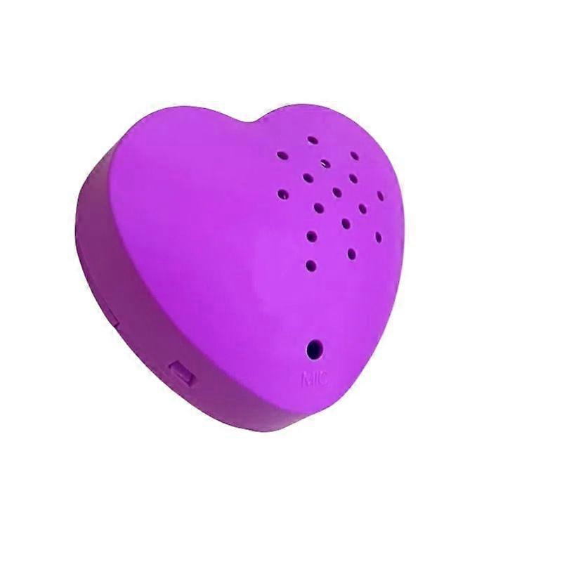 2 Pack, Purple 30 Second Voice Sound Recorder Module for Plush Toy, Stuffed Teddy Bear Animal Recordable Heart, Record Custom Messages