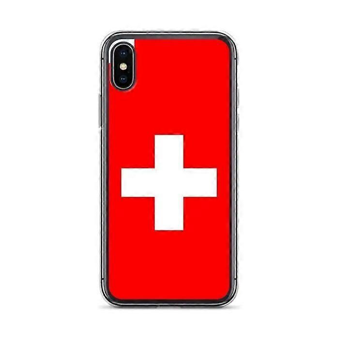 iPhone Case - Multicolor - Swiss Flag - Flexible - TPU - Compatible with iPhone XS