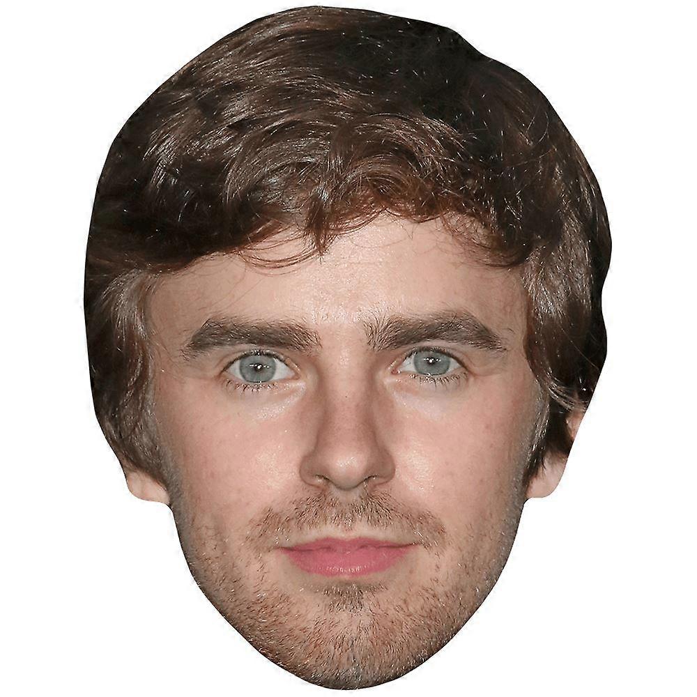 Freddie Highmore (Beard) Celebrity Mask, Flat Card Face