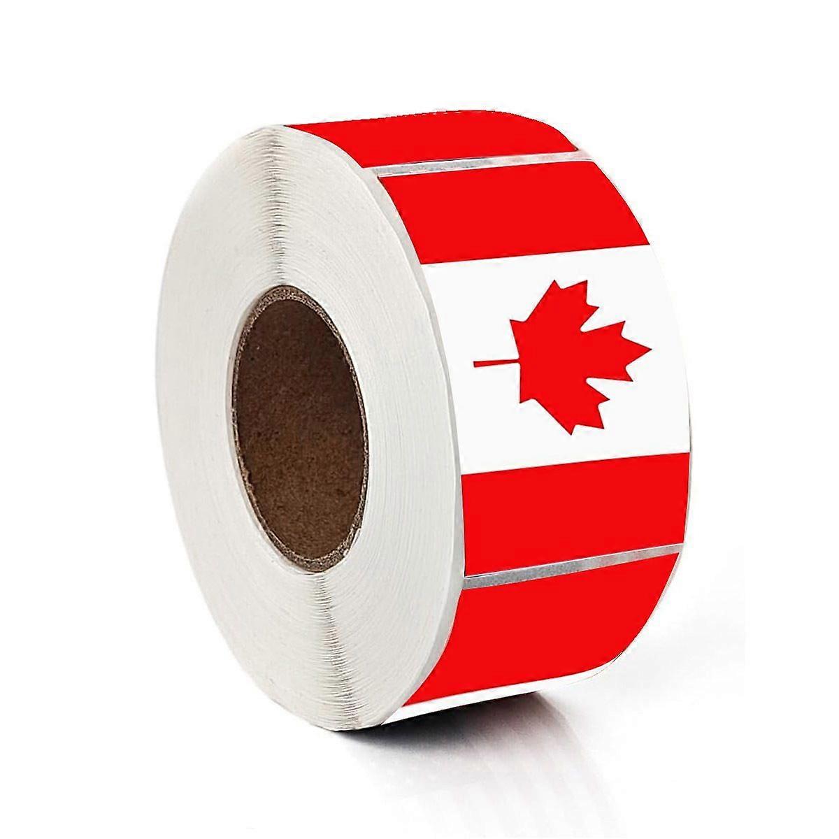 1 Roll Canada Flag Sticker Decorative Decal Canadian Maple Leaf Decal For Water Bottles Laptops Cars Notebooks And More For Diy Projects And Scrapbook