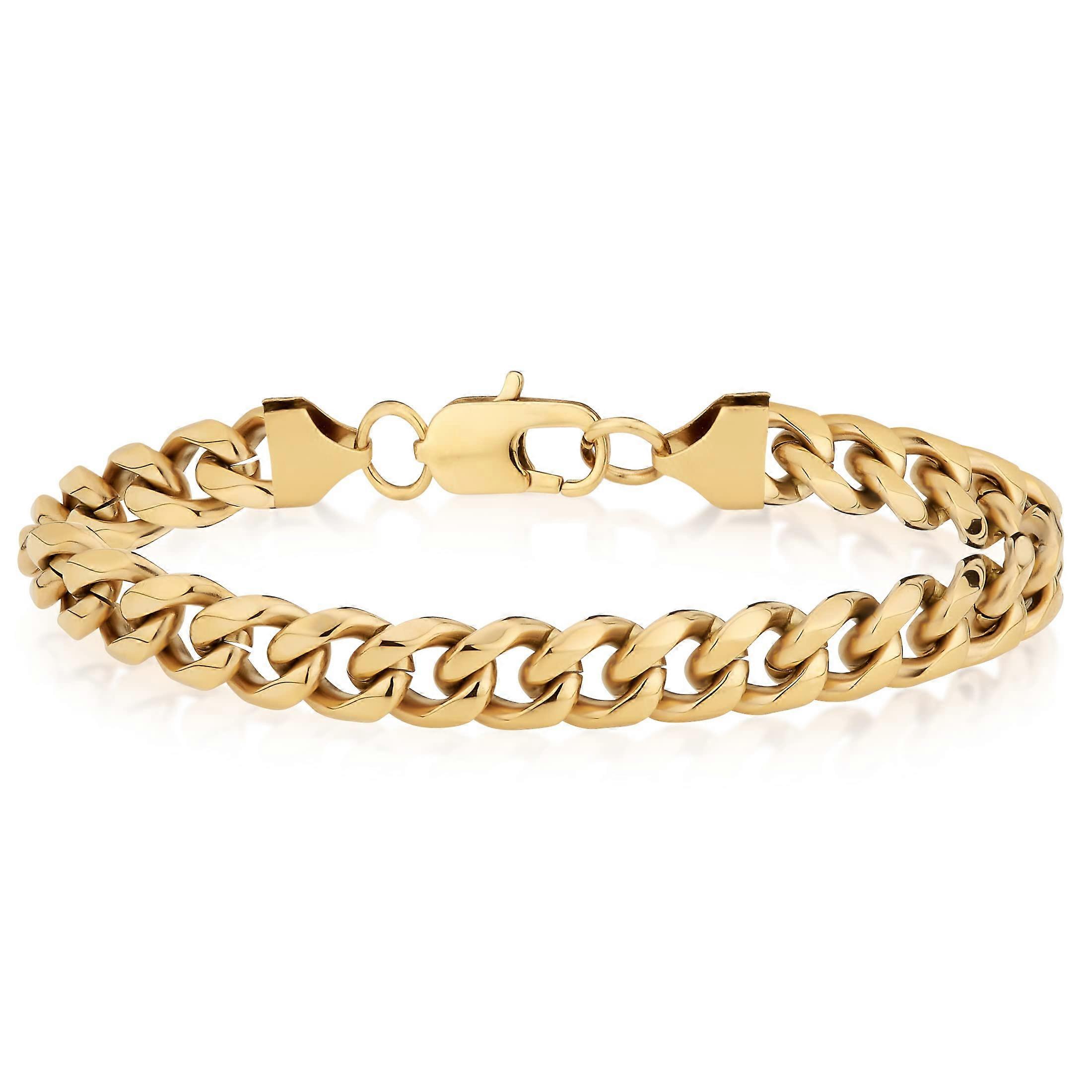 Curb Link Silver Plated 8 Inch Unisex Bracelet For Him and Her