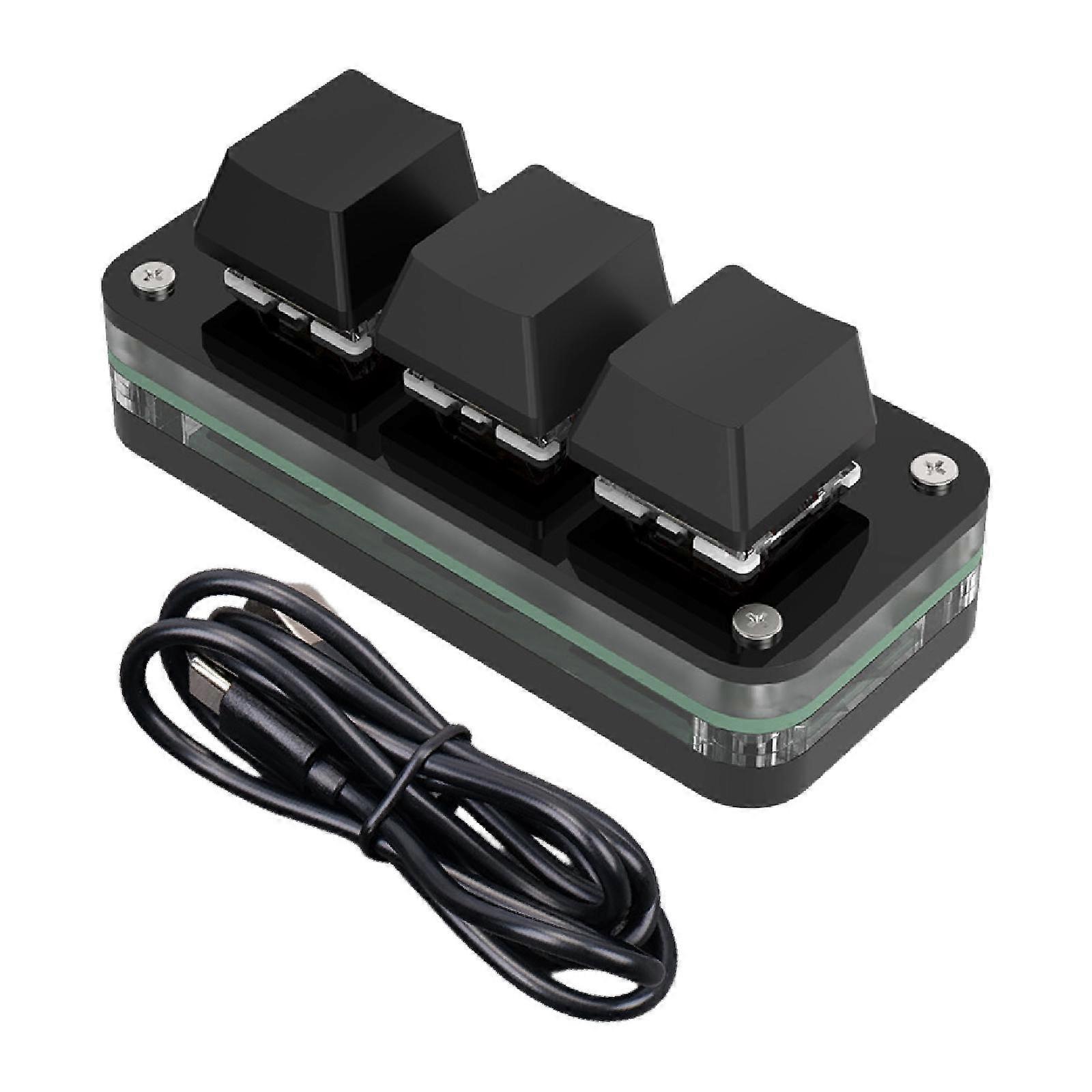 Mini 3 Key Keypad, Mechanical Gaming Keyboard, Lightweight Smooth Appearance