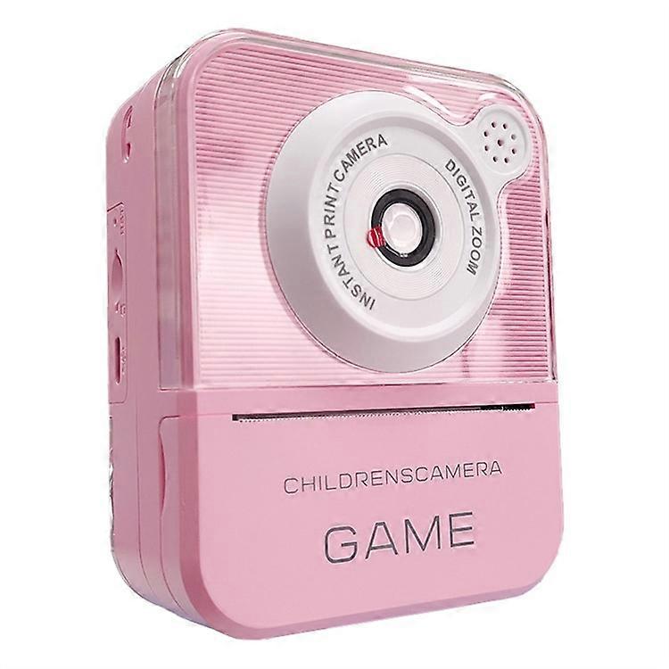 P7 2.4 Inch High Definition Kids Instant Print Camera with Hanging Rope 2 Rolls Of Printing Paper for Boys Girls