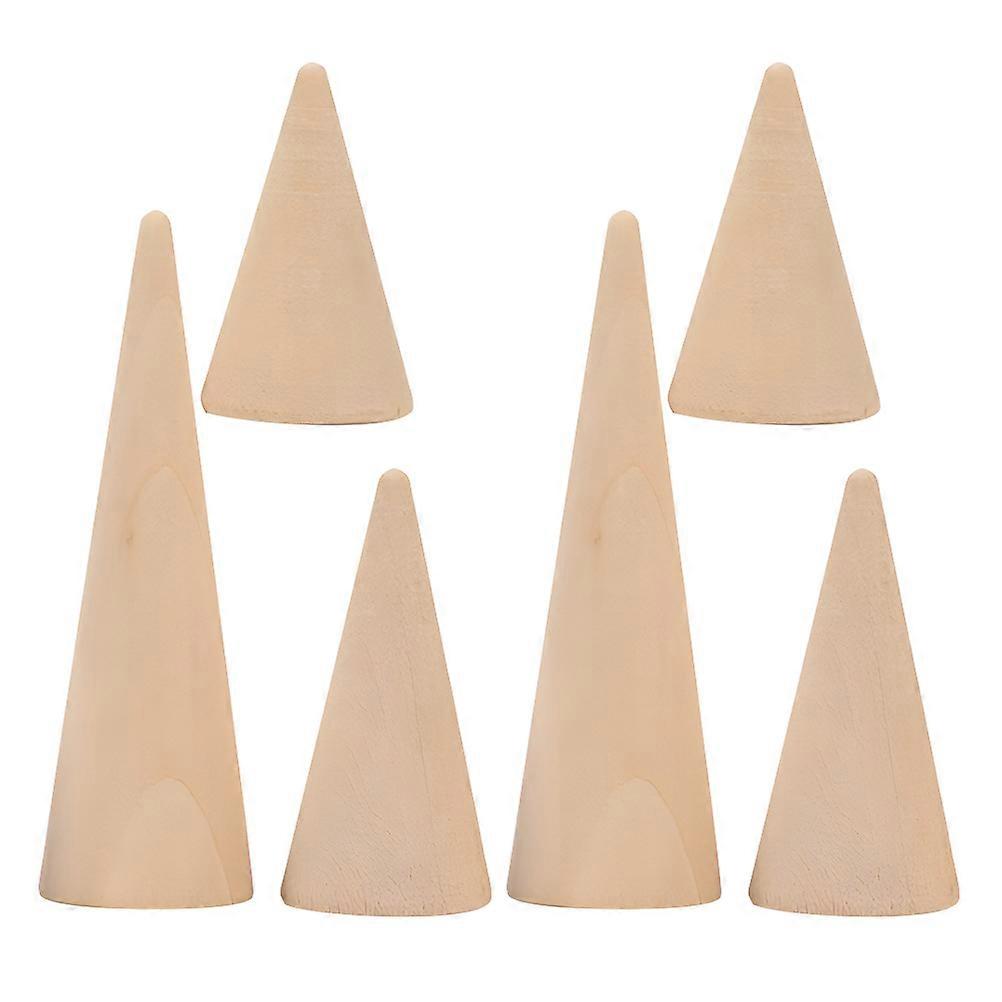 6pcs Durable Ring Display Stands, Space Saving Jewelry Holder Cones for Organizing Rings, Suitable for Retail Counters & Personal Vanities