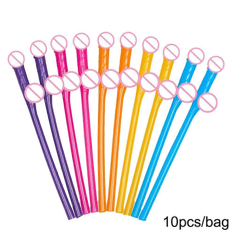 Mixed color (G) 10 pieces per pack $ Factory stock Green straws Bird straws Fun straws hen party straw