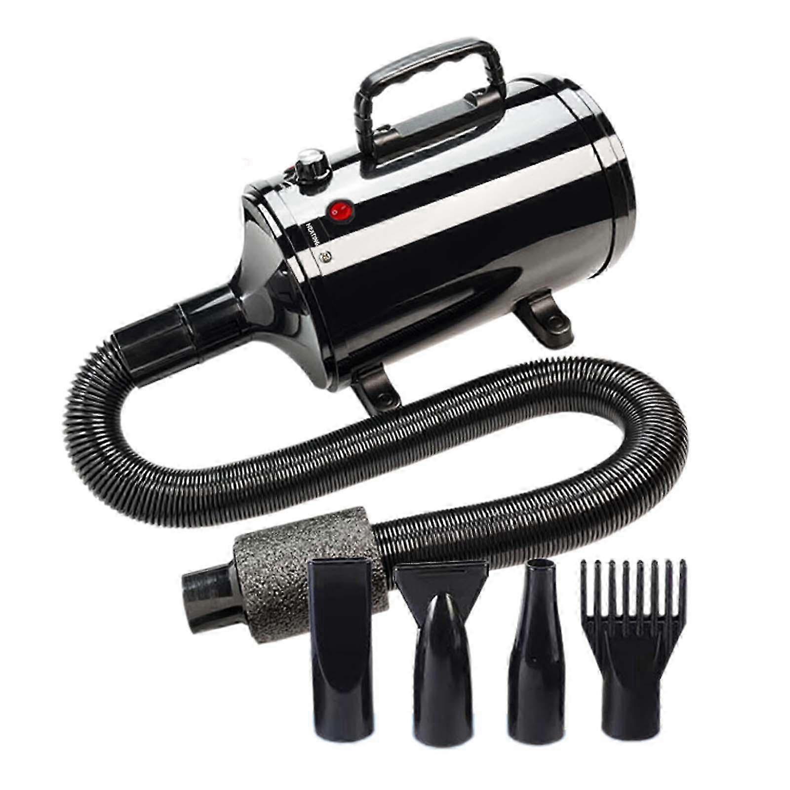 入浴中の大型犬に適したポータブル2000W低騒音犬グルーミングドライヤー、カラーブラック