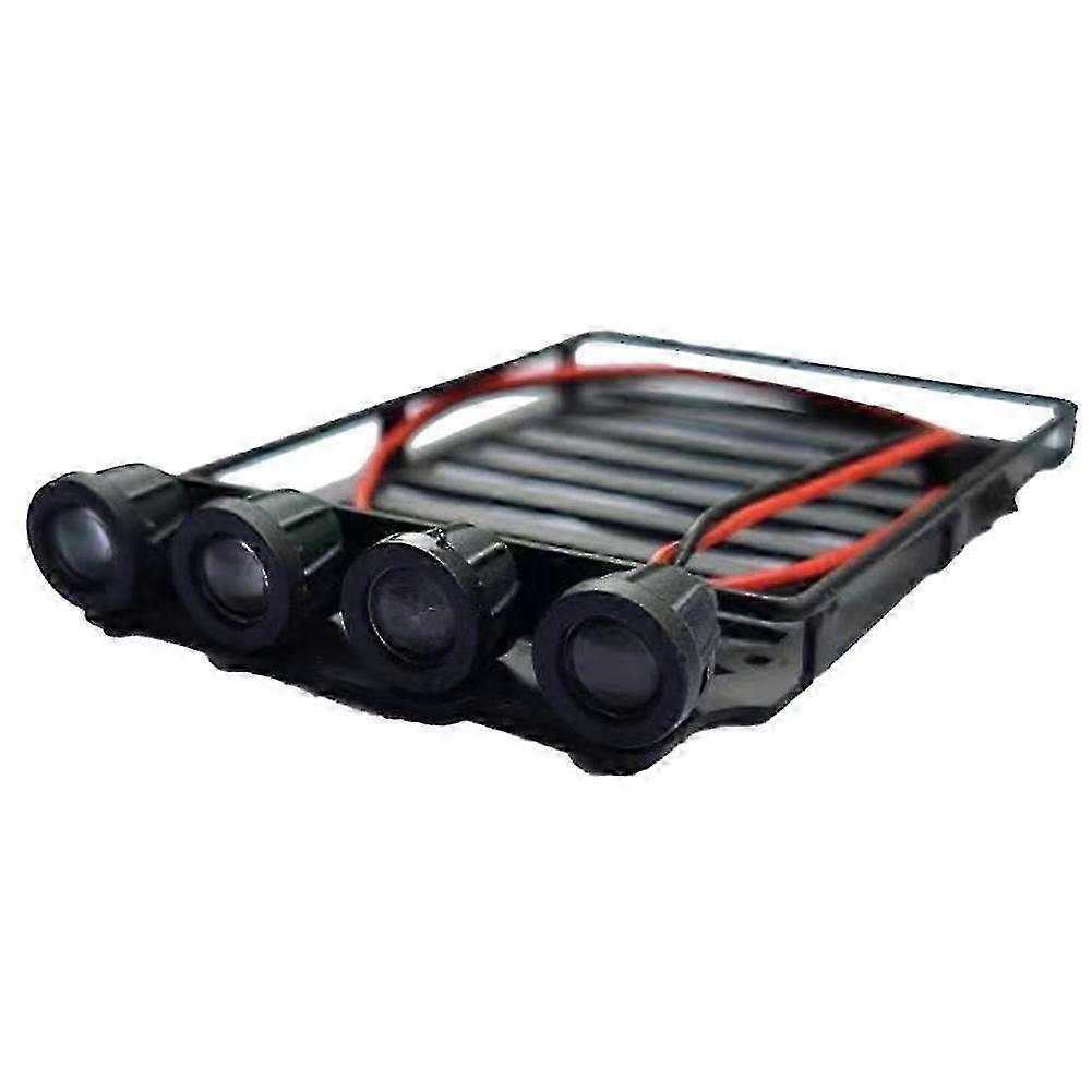 Luggage Carrier Roof Rack with Spotlights for 1/24 Scale Crawler Vehicles, Compatible with Certain Brands like SCX24 AXI00002