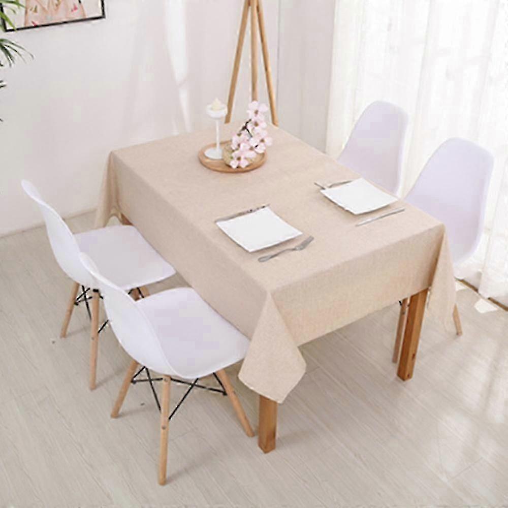 Color Linen Solid Oilproof Cotton glass Dining Waterproof Table Decorative soft Tablecloths kitchen Rectangular Tea mats Cover