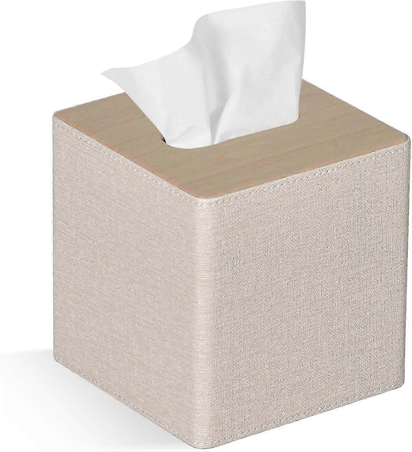 PU 가죽 사각 티슈 박스 커버 욕실 서랍장 장식 주최자