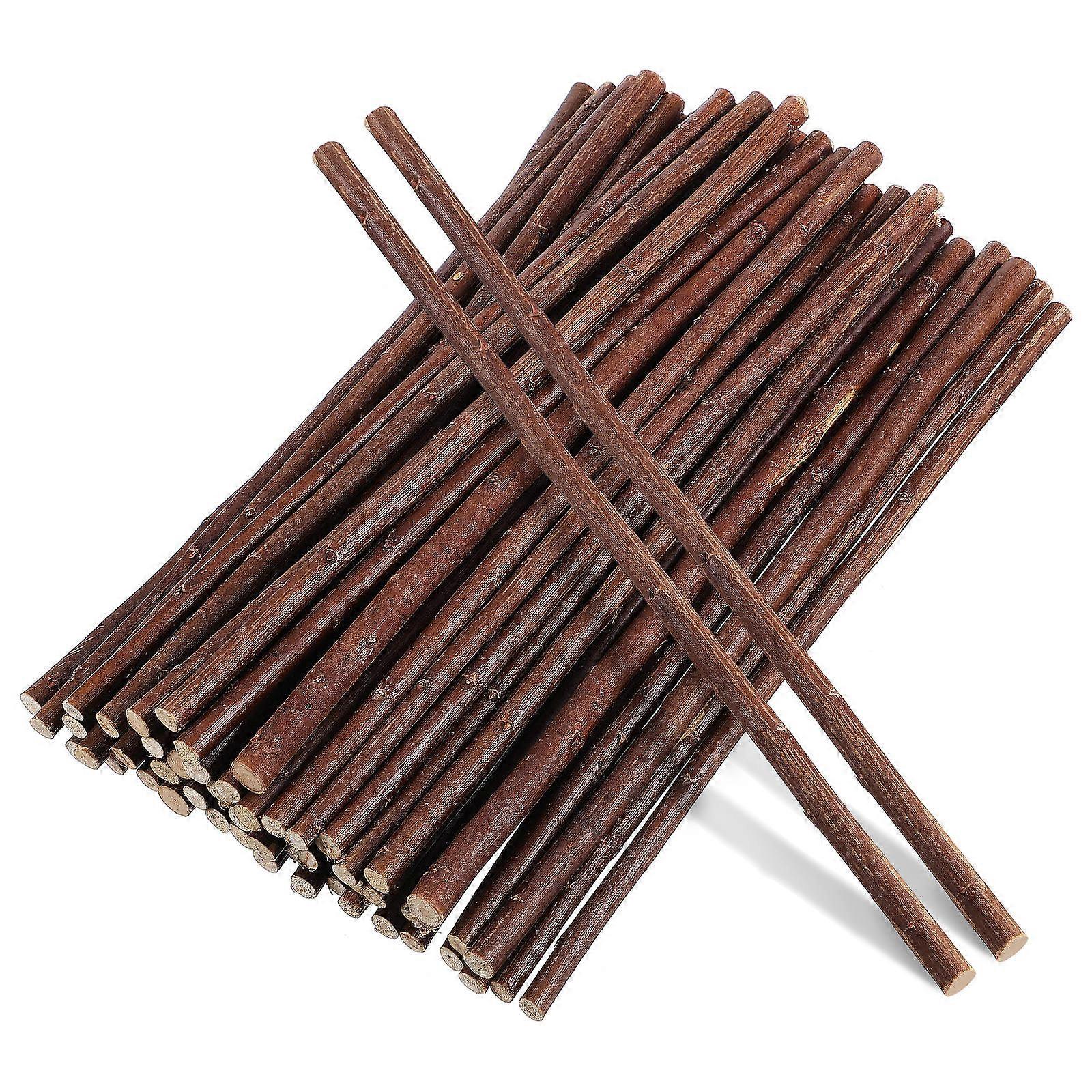50pcs Natural Wood Sticks for Crafting   Decorative Dried Branches for DIY Home Decor Projects   Assorted Thickness