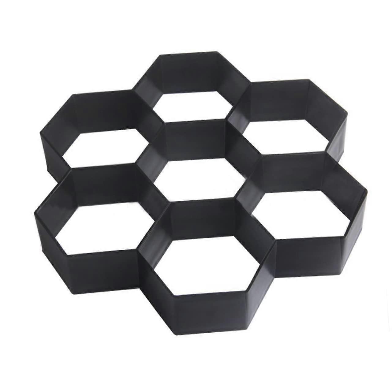 Plastic sidewalk paving form hexagon for DIY garden path design reusable for garden paths driveways