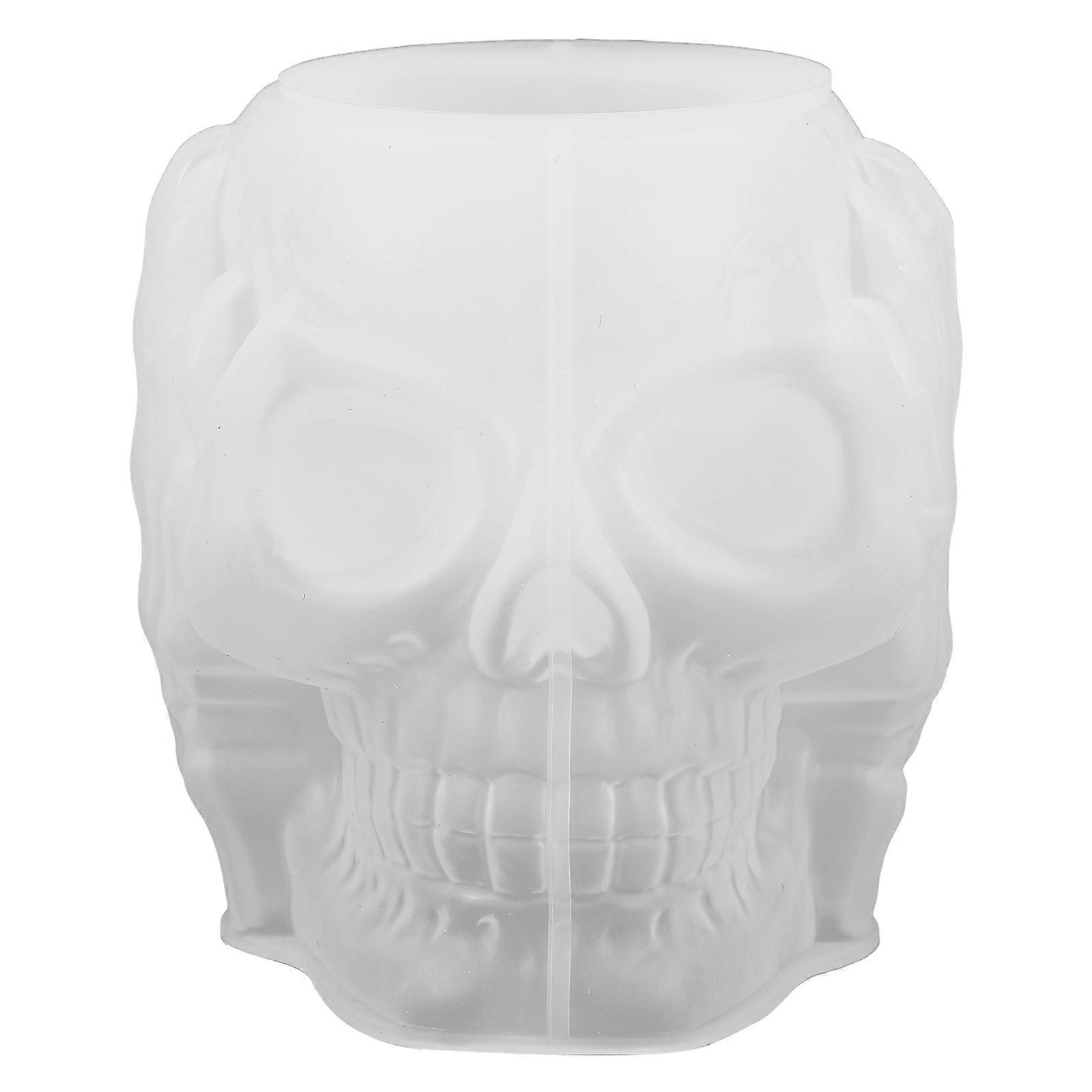 OUNONA Halloween Skull Mold 1 Set Epoxy Craft Silicone Mold for Diy Casting