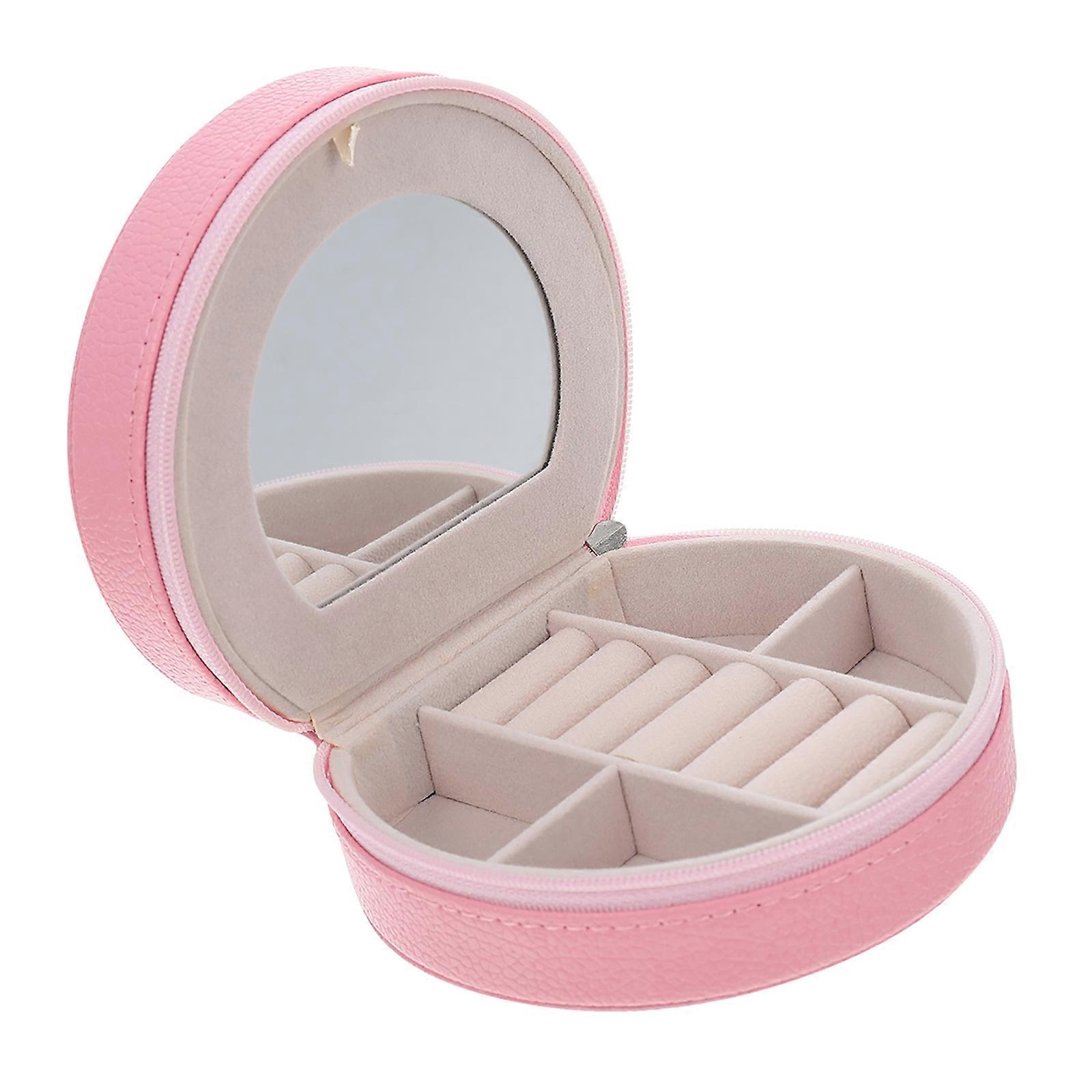 Pink Portable Jewelry Box for Storage Made of Durable with Elegant Design and Tidy Organization 4.5 x 3 x 2 inches
