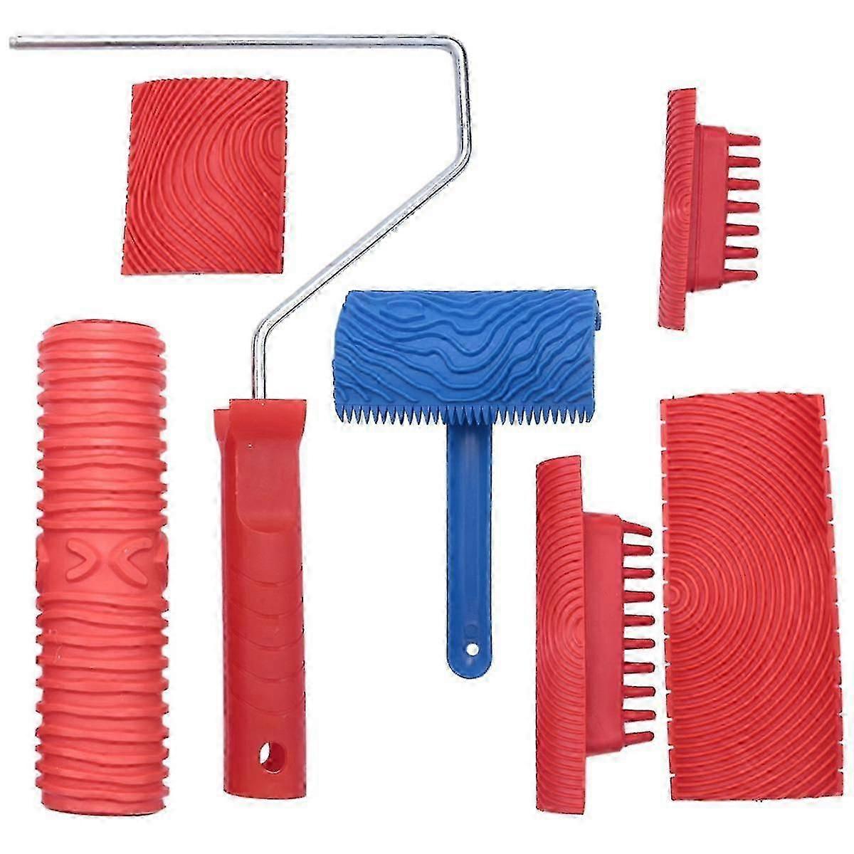 6pcs 7" Wood Grain Texture Tools Set for Painting Walls, Room Decor & Artistic Patterns