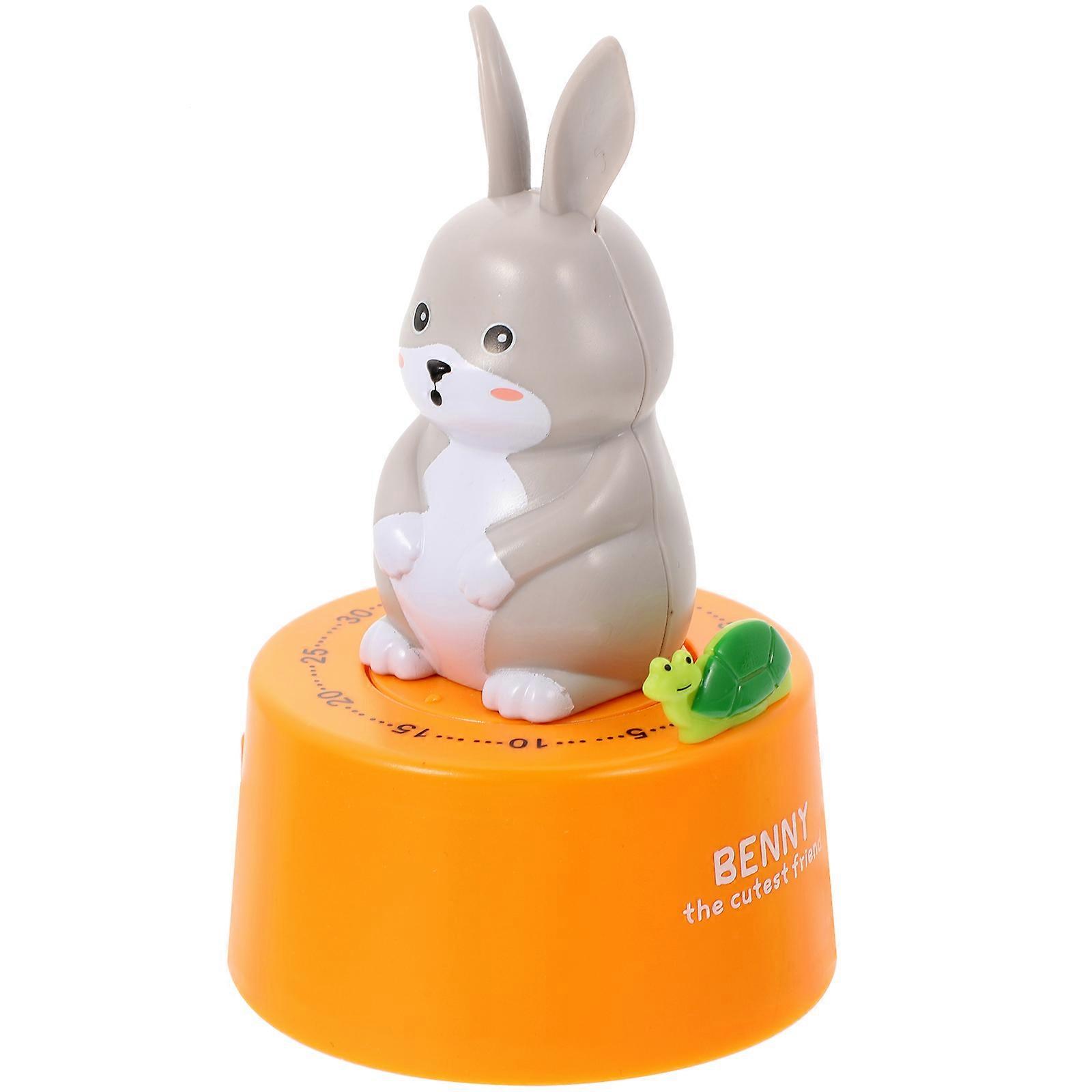Cute Kitchen Timer Mechanical Countdown Timer Home Use Orange Turtle Shape Timing 1Pcs