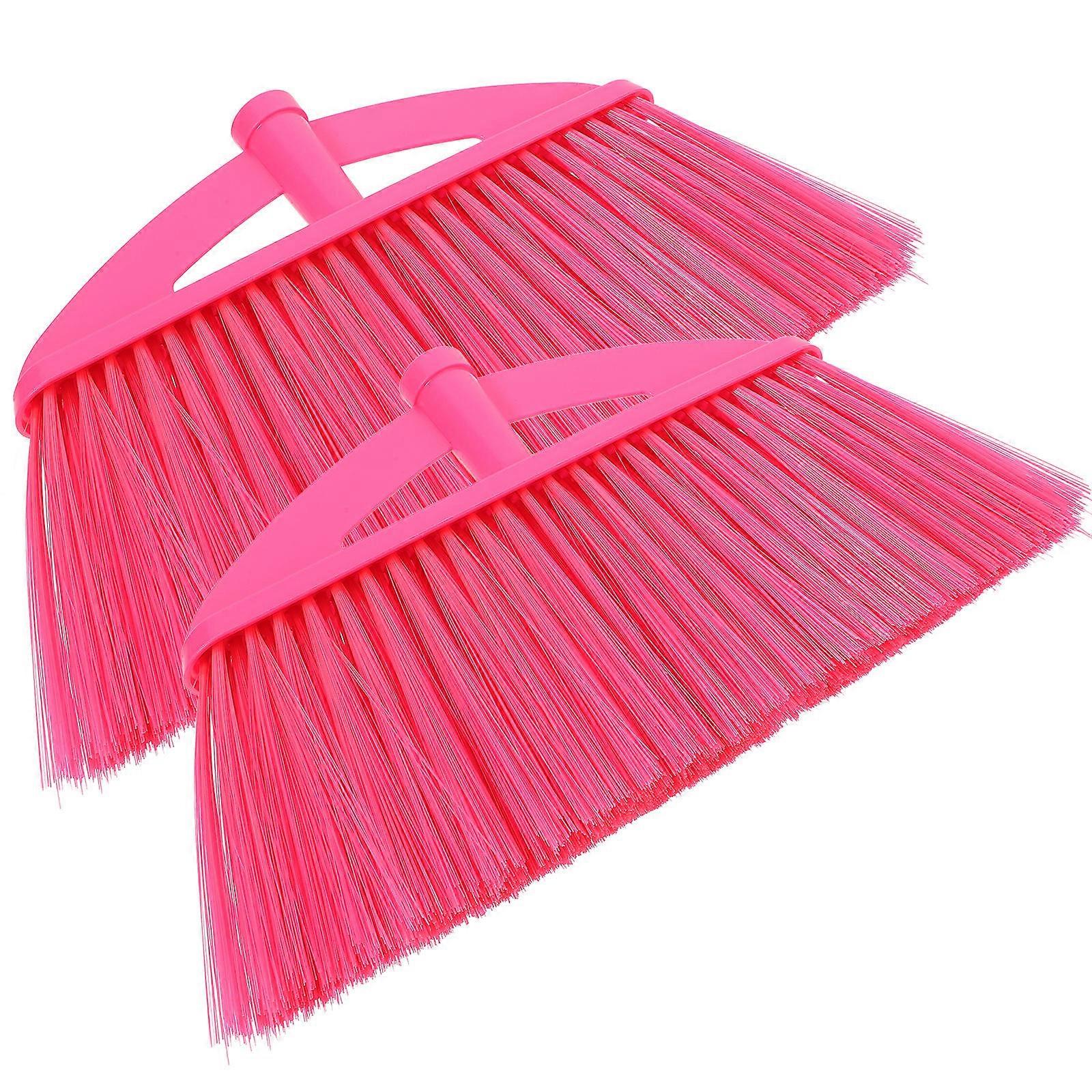 Broom Head Replacement 2pcs Angled Plastic Floor Broom Heads for Efficient Cleaning in Home, Office, Garage, and Lobby Quick and Easy Refill for
