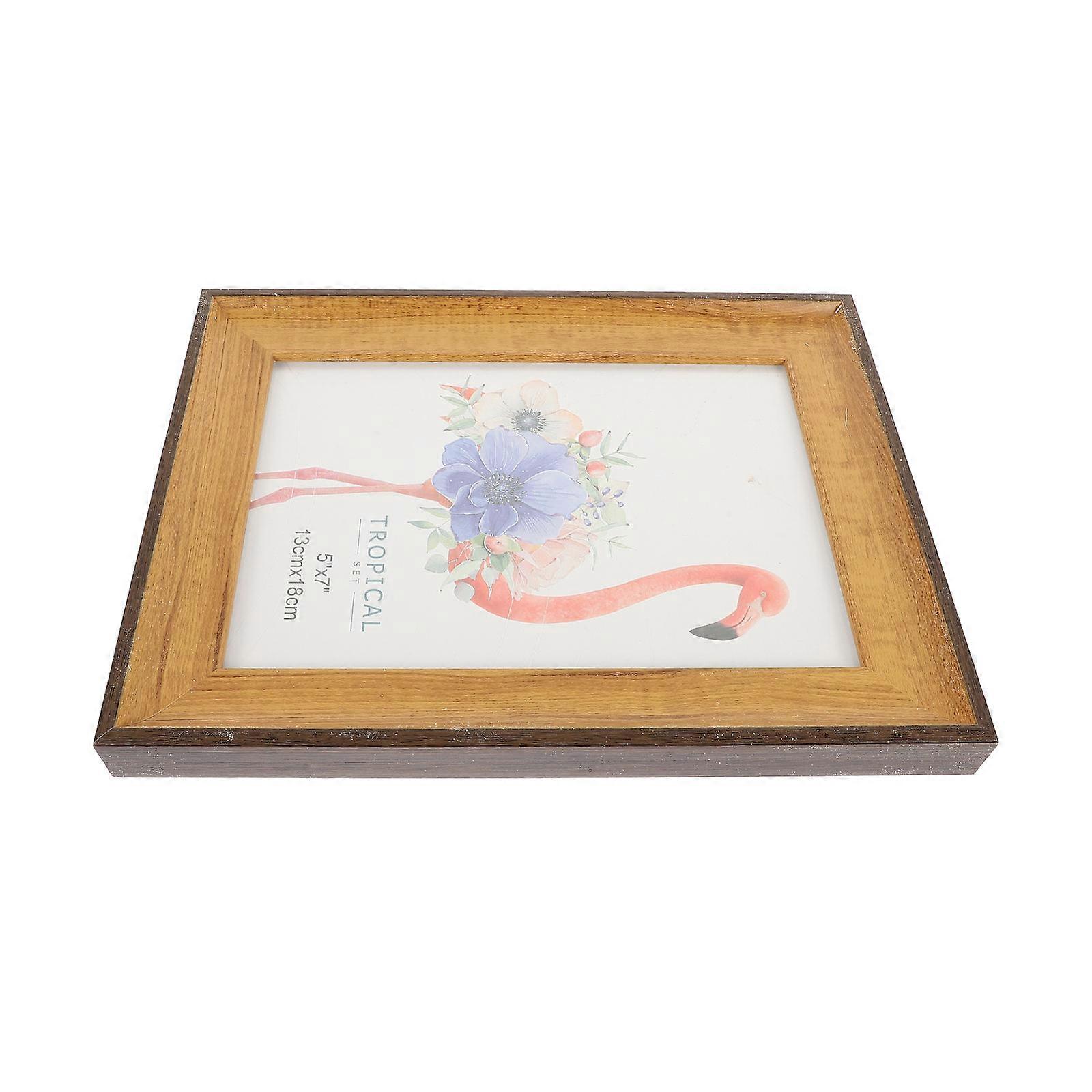 Tabletop Picture Frames Wooden Photo Frame for Dormitory Decorate Home Rectangular Shape 1Pcs