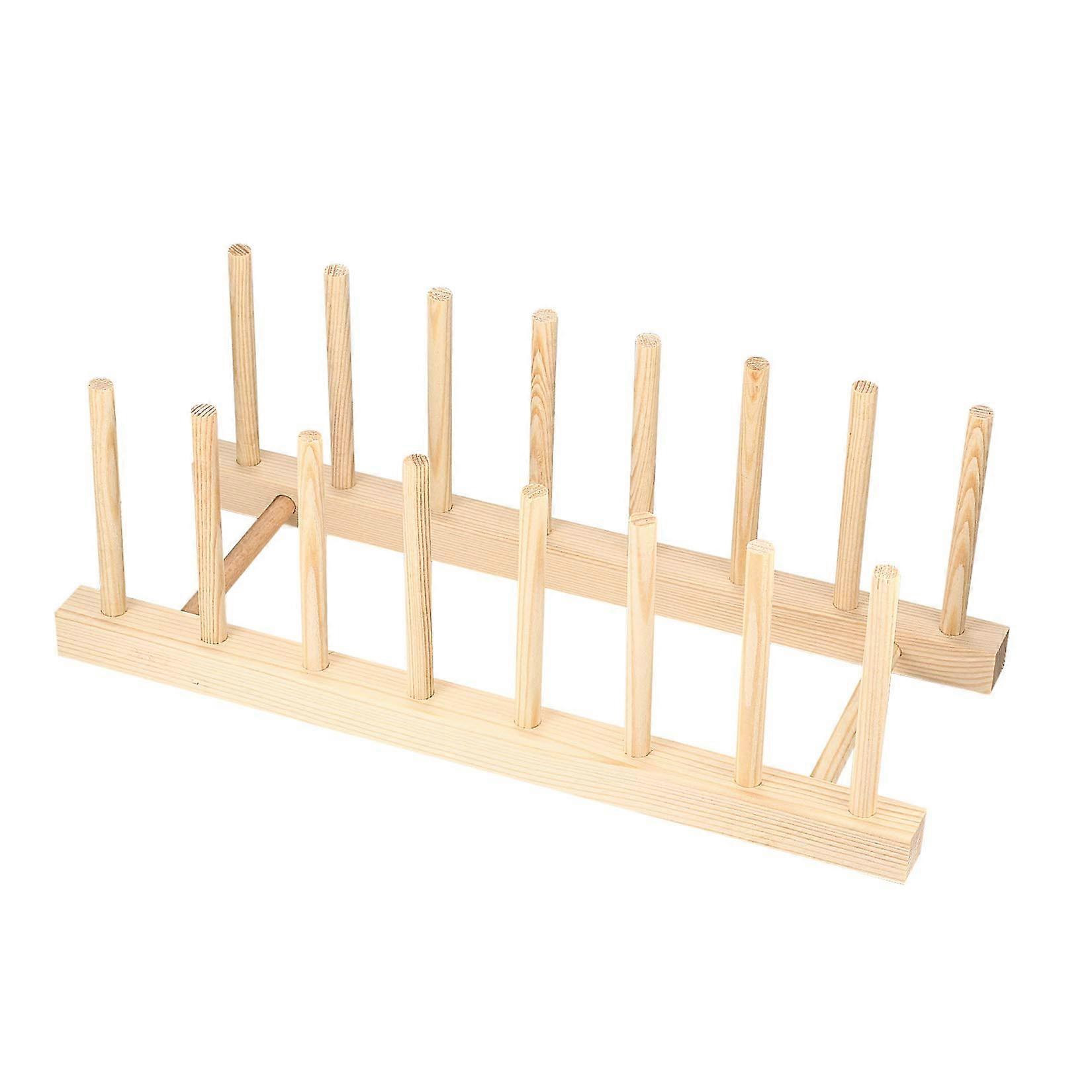Dish Drying Rack with 7 Slots, Dish Drainer Board for Plates, Bowls, Cups, Chopping Boards, Pot Lids, and More