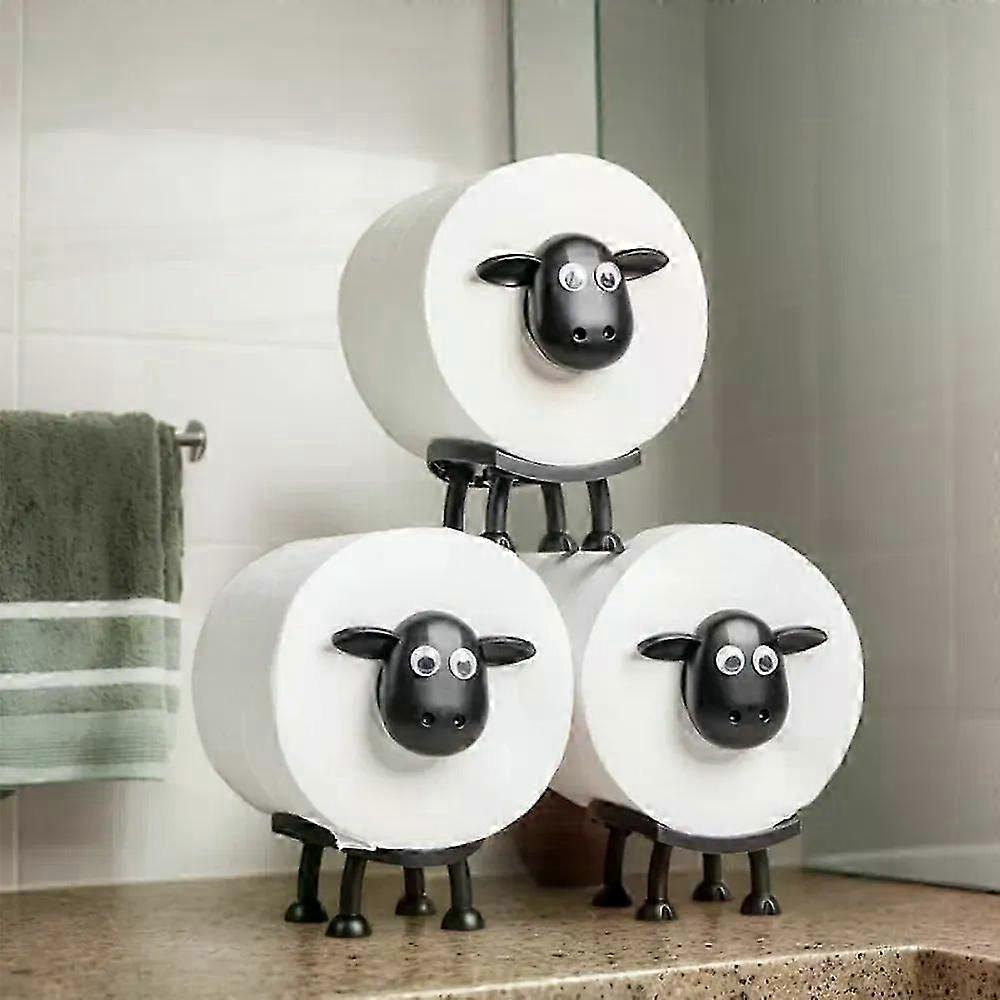 3パックラムトイレットペーパーホルダー羊トイレットペーパーロールホルダーセット動物