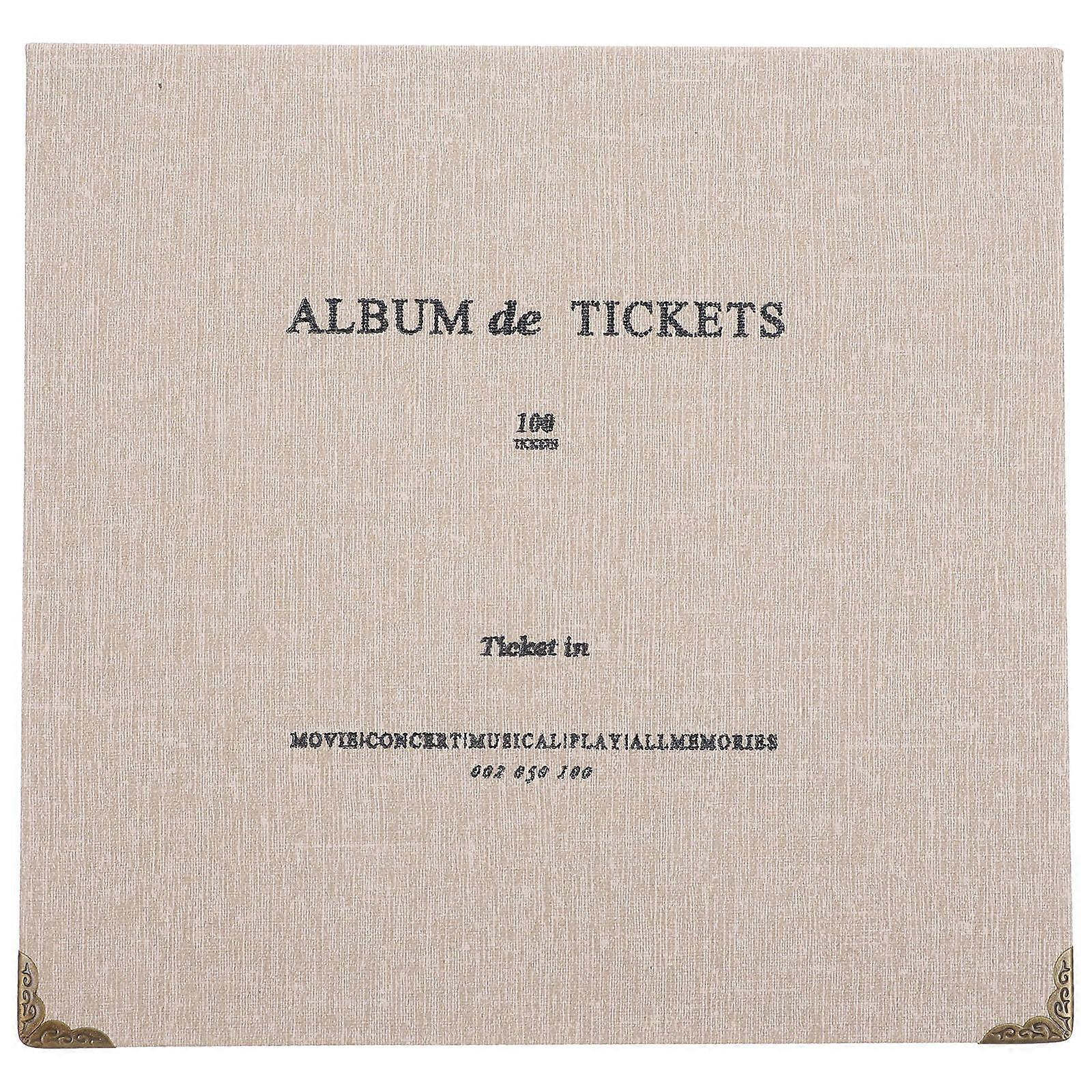 Ticket Album Book Ticket Collection Book Users Who Need Organization 8.8X8.5X1.2in Receipt Organization 1Pack