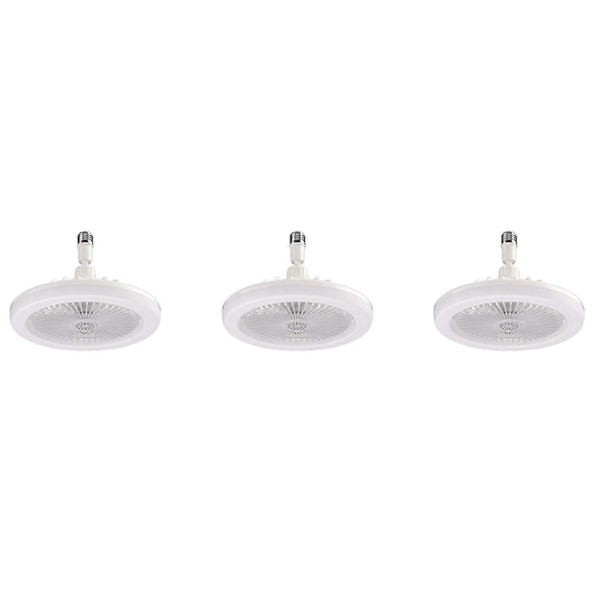 3X Ceiling Fans with Remote Control and Light Lamp Fan E27 Converter Base Smart Silent Ceiling Fans