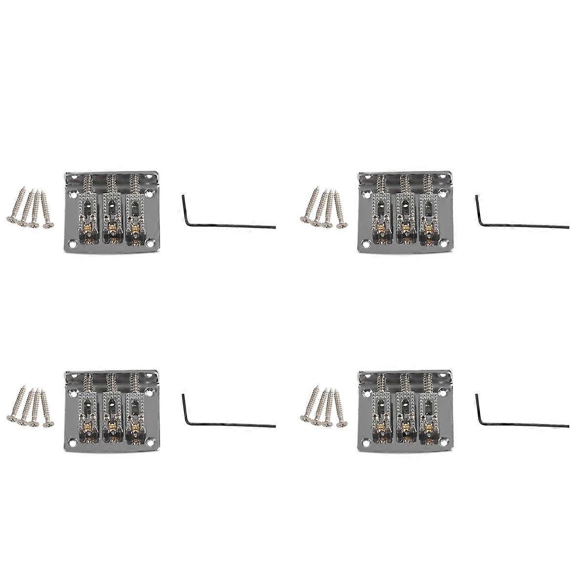 Guitar Bridge Tail 3 String Guitar Replacement Silver