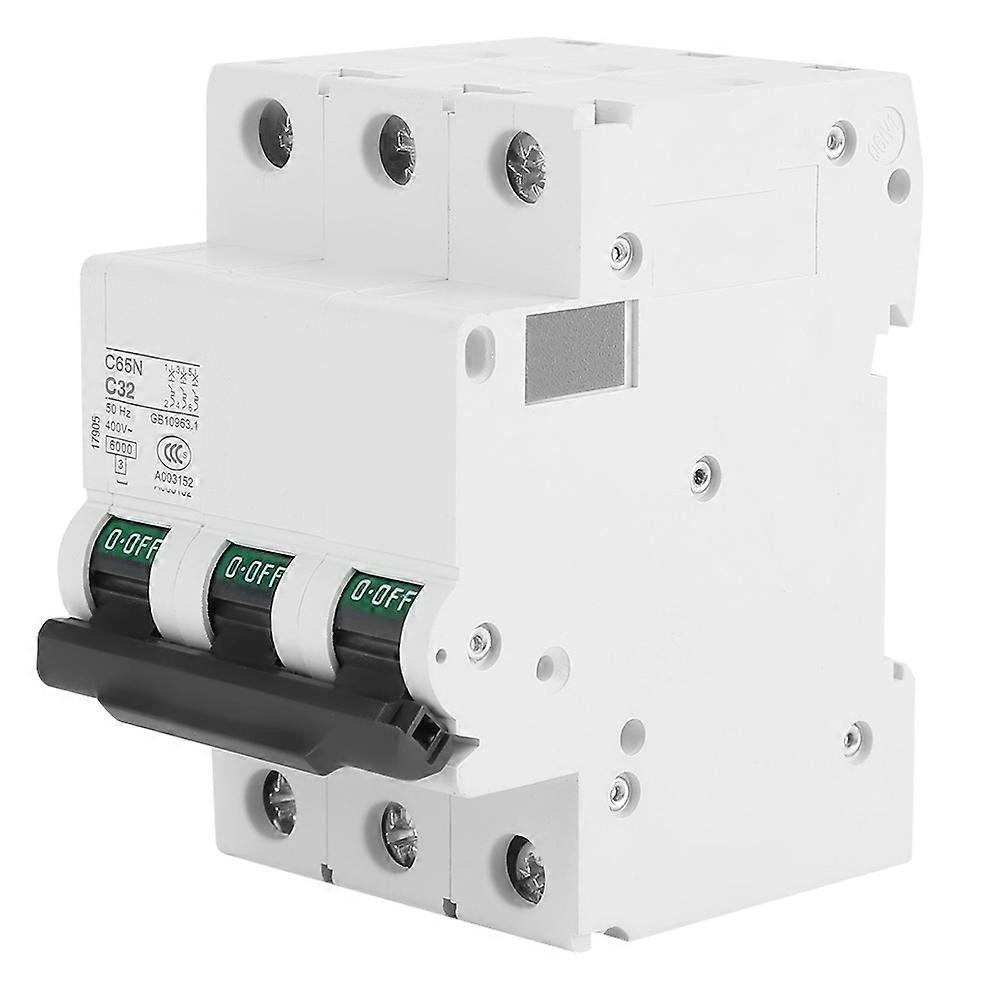 3-Pole Miniature Circuit Breaker AC400V 6KA Breaking Capacity Curve B/C/D (32A)
