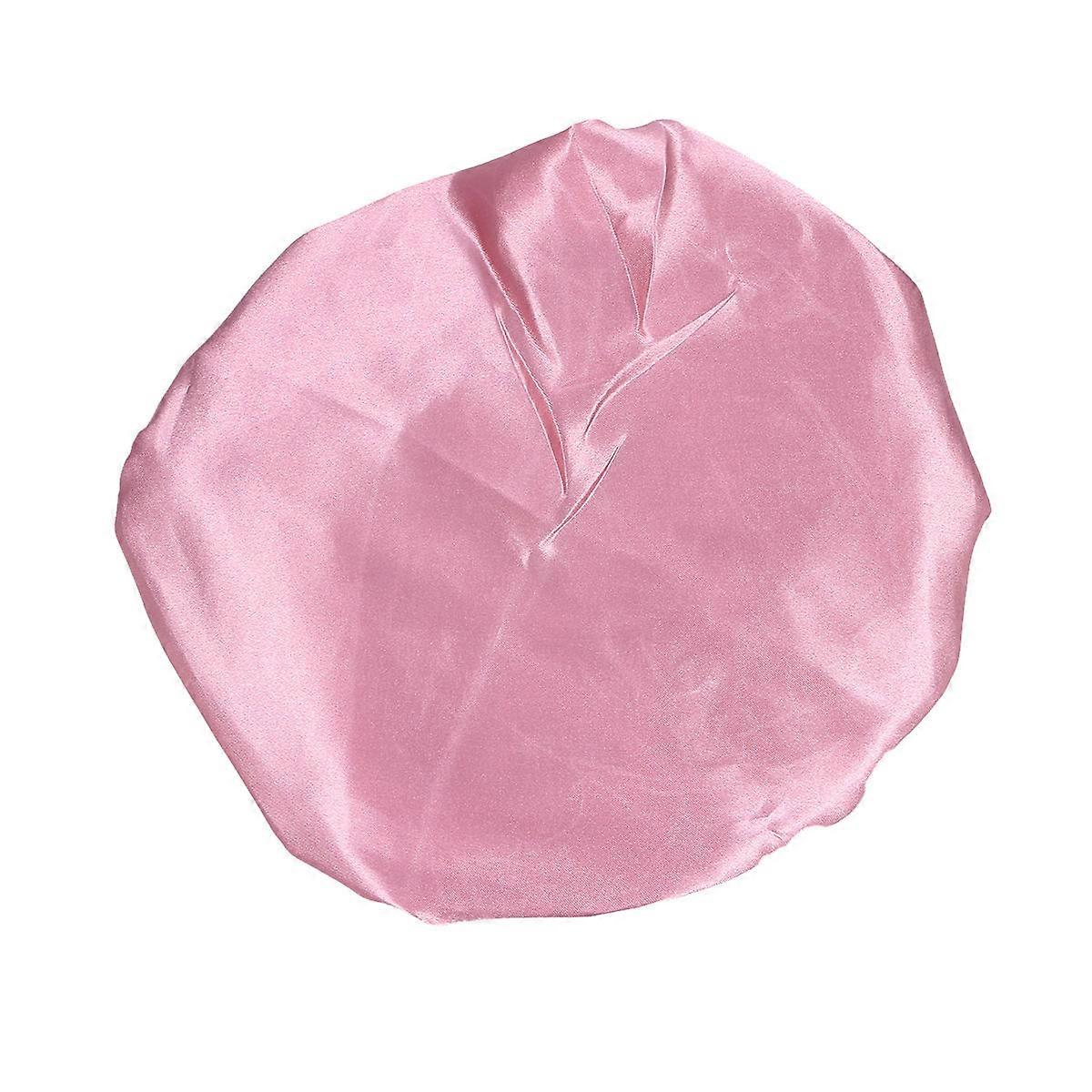 Shower Cap for Men and Women Thickened Double Layer Elastic Lightweight Portable Hair Protection for Showers Spa Red Bean Paste Style