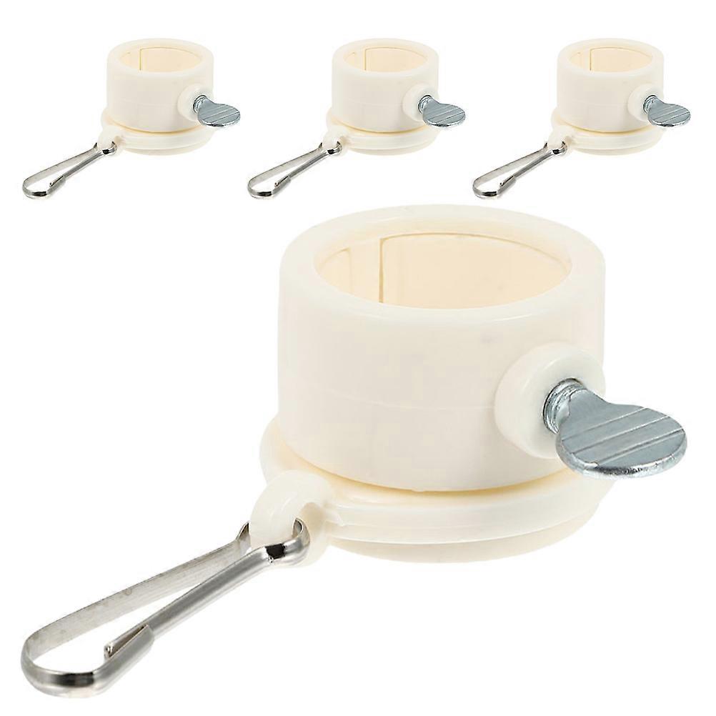 4 Rotating Flagpole Rings with Mounting Clips – Durable Metal Outdoor Flag Display Accessories for Easy Installation on Various Flagpoles