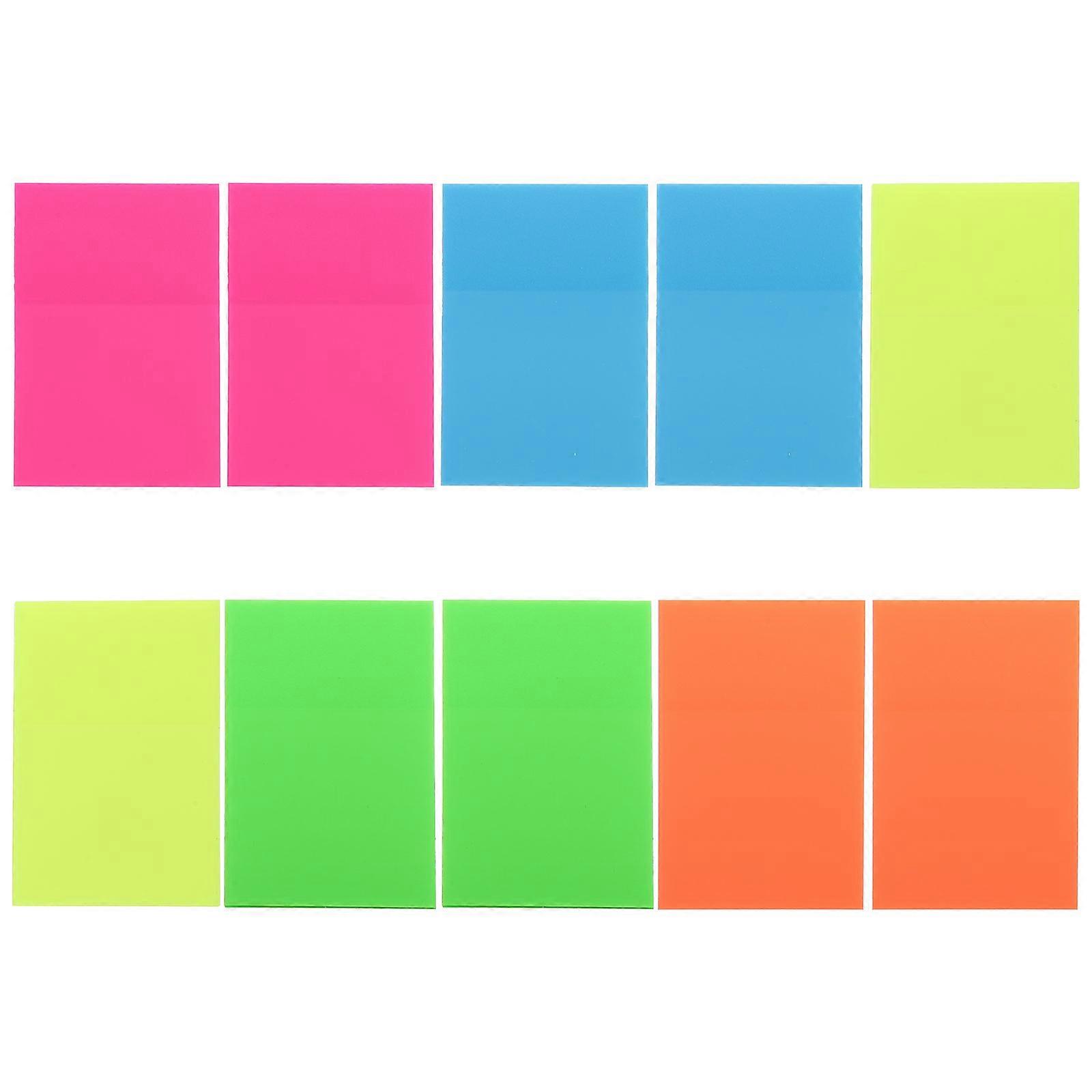 10 Pack Reusable Clear Memo Pad, Transparent Notes for Office, Home, School – Repositionable Adhesive for Reminders & Lists