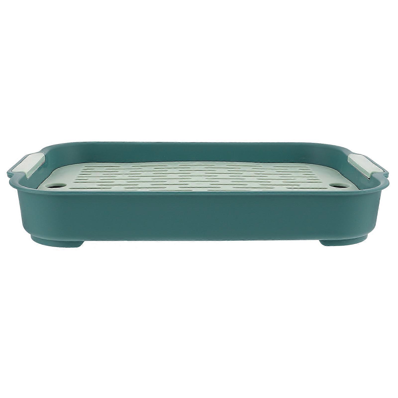 Rectangular Bunny Litter Box with Non Slip Thick Mesh Base for Small Rabbits and Guinea Pigs Odor Control Training Tray to Prevent Stuck Feet and