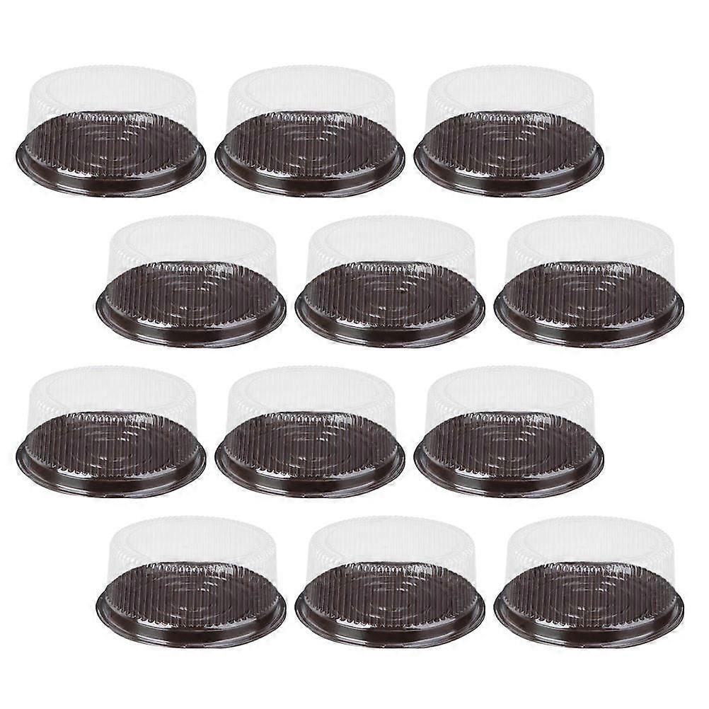 Coffee Plastic Cake Box for Cake Display and Packing 30Pcs Food Grade Environmental Protection