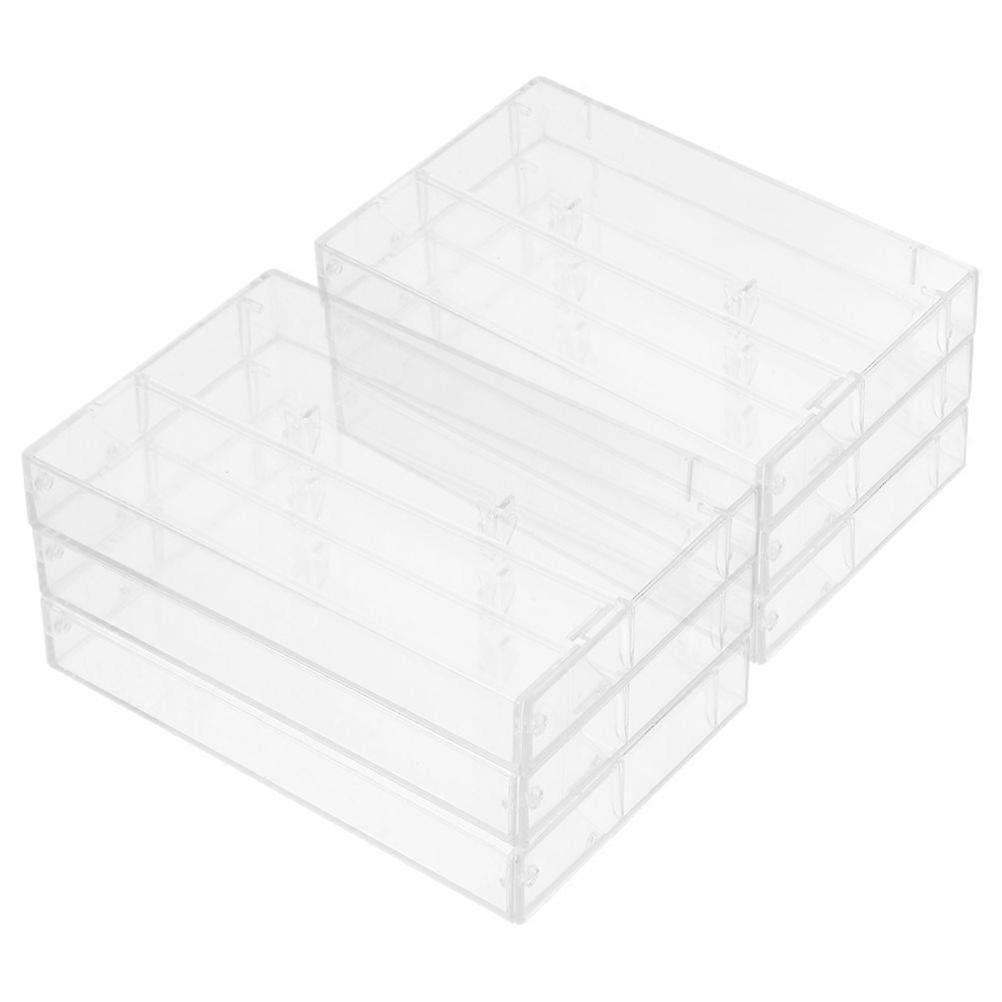 6pcs High Transparency Cassette Tape Storage Holder Plastic Recording Cassette Box Clear Audio Cassette Storage Cases For Office